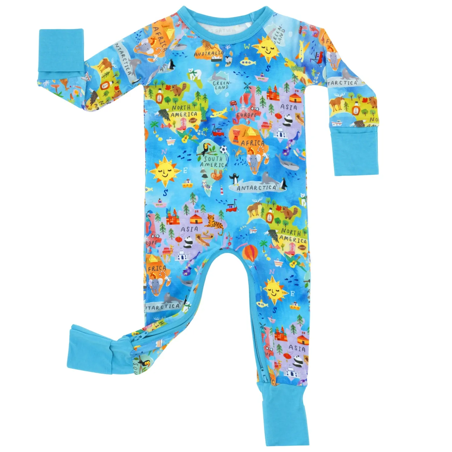 Around The World Crescent Zippy