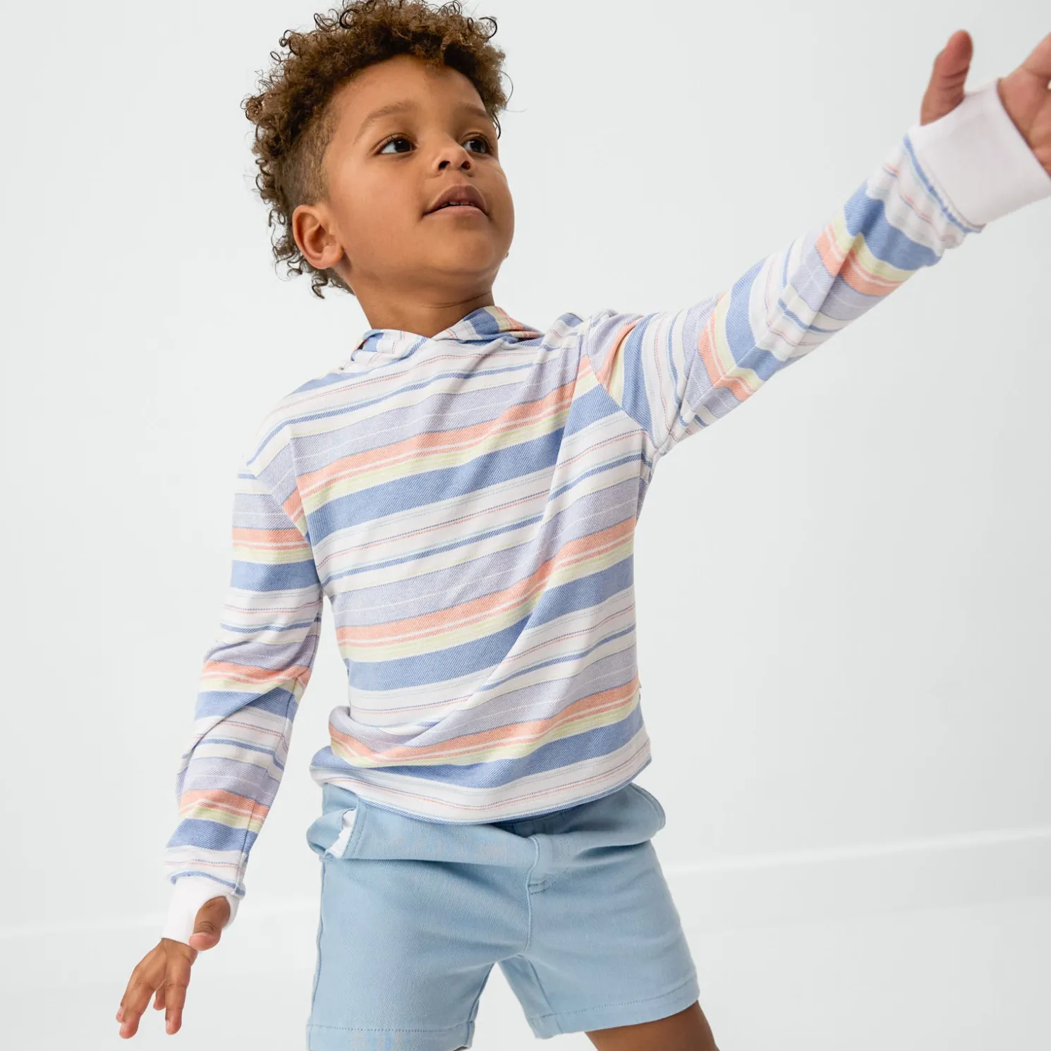 Beachy Stripe Hooded Tee