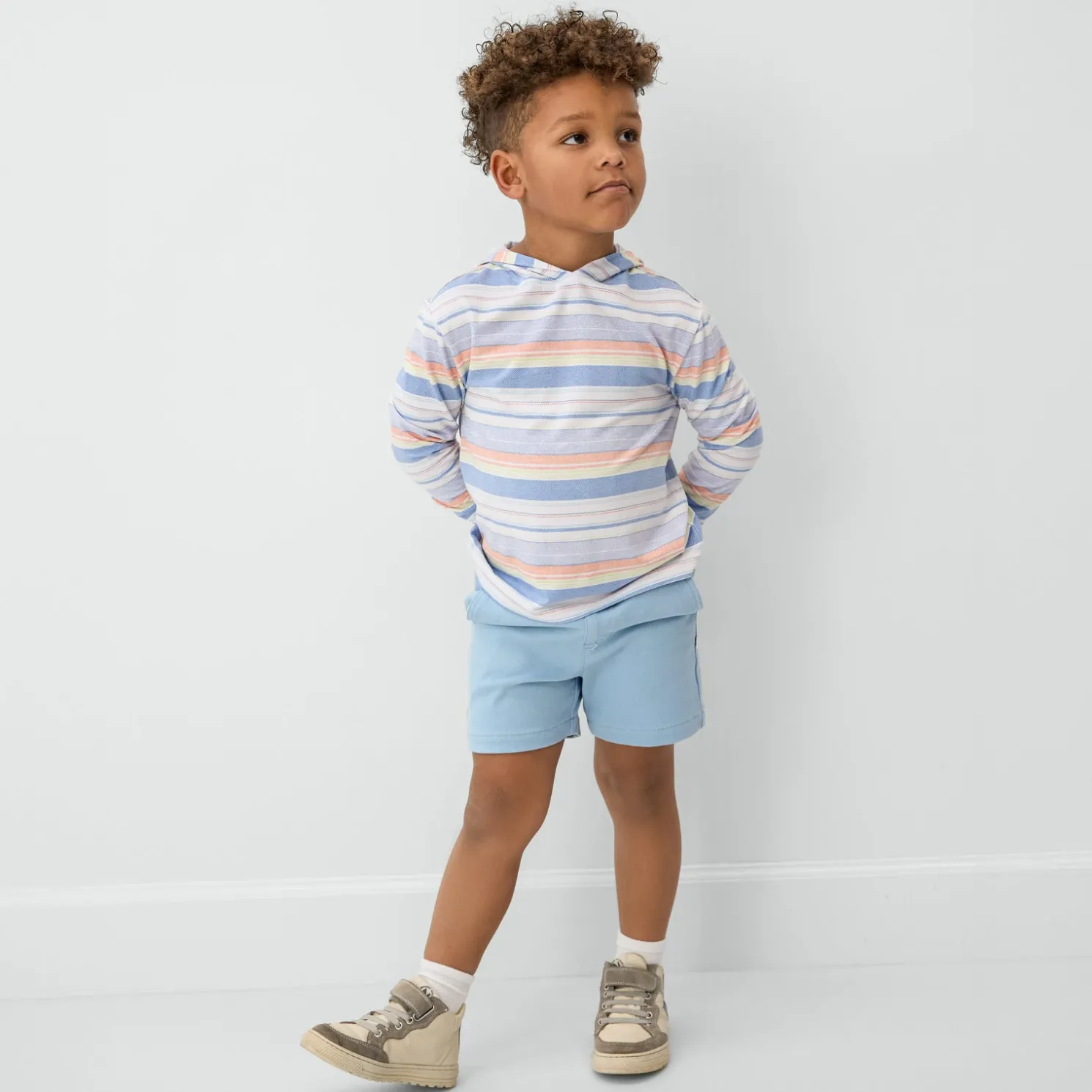 Beachy Stripe Hooded Tee