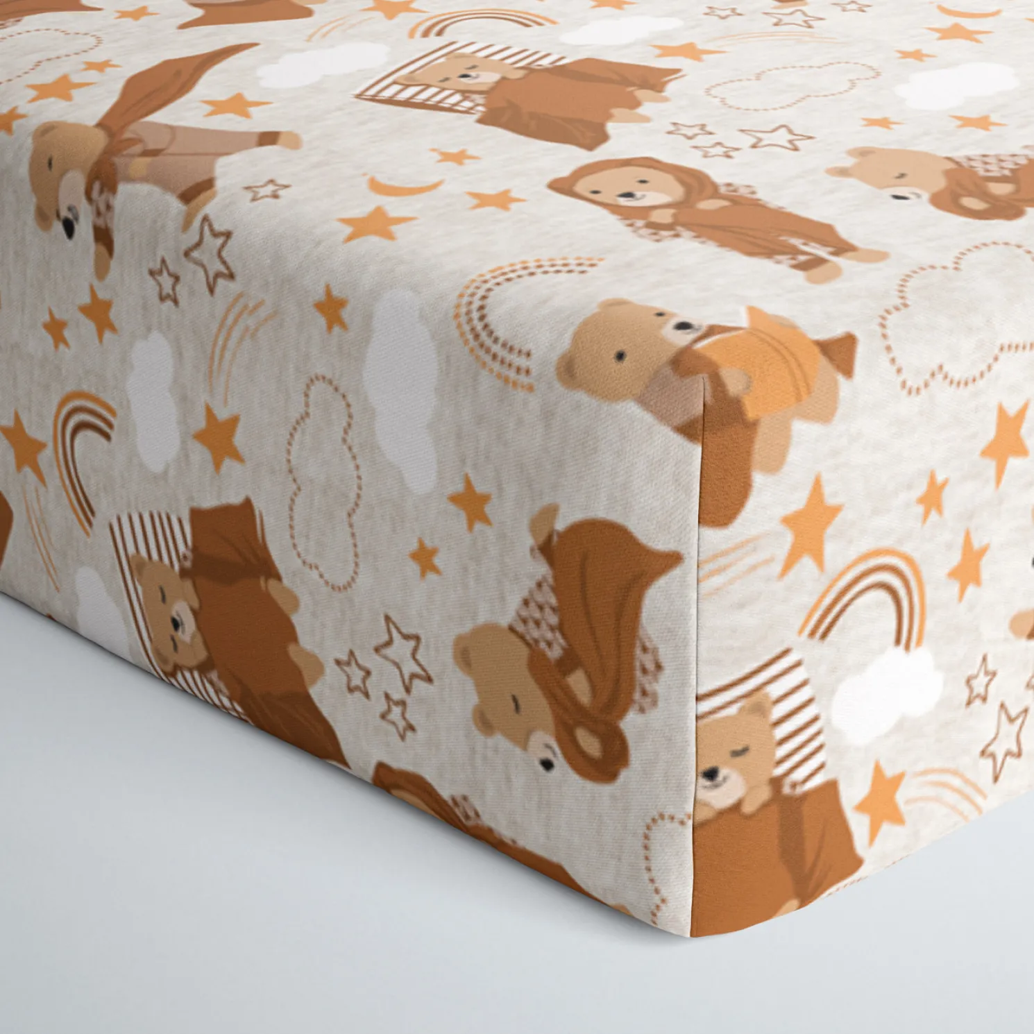 Beary Sleepy Fitted Crib Sheet