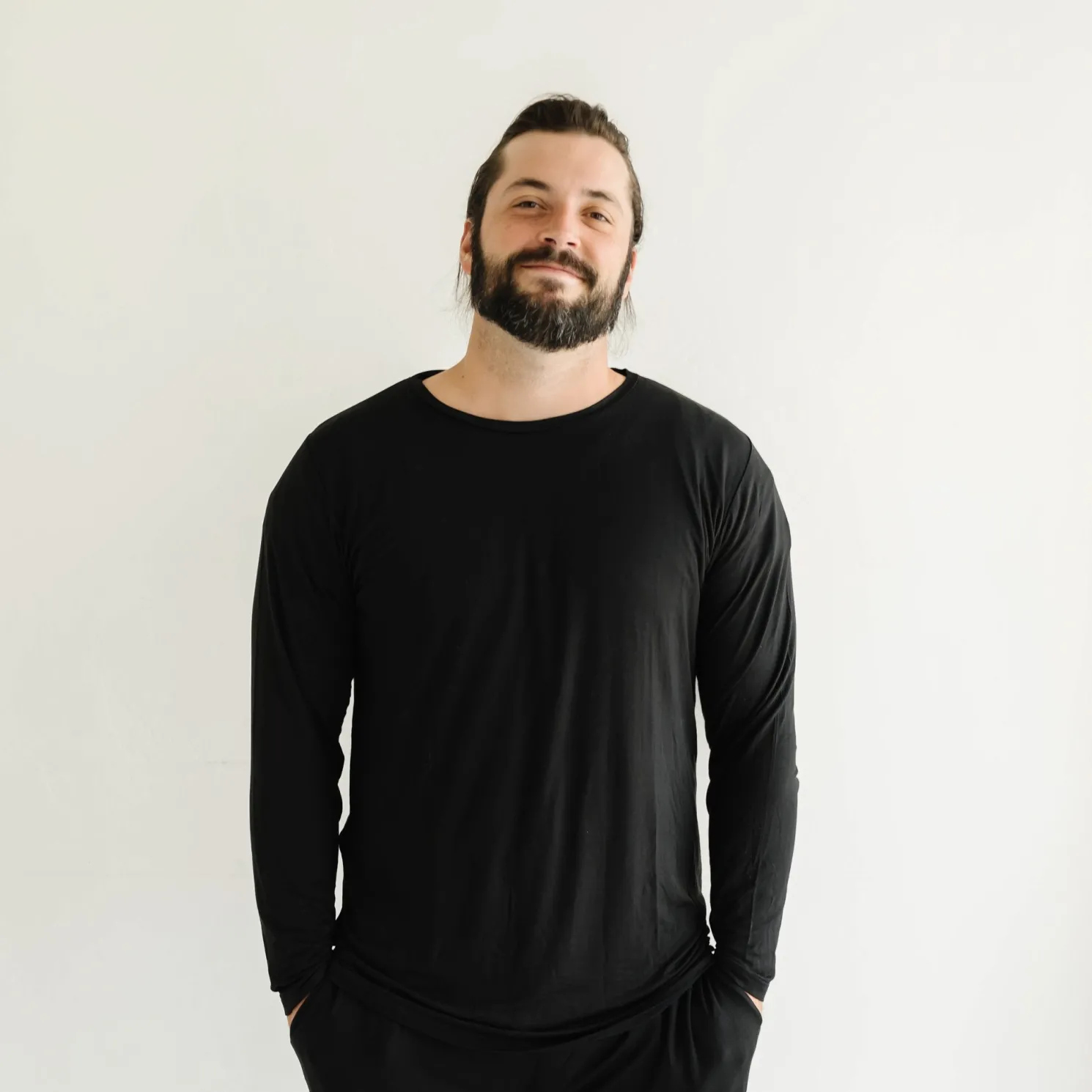 Black Men's Pajama Top