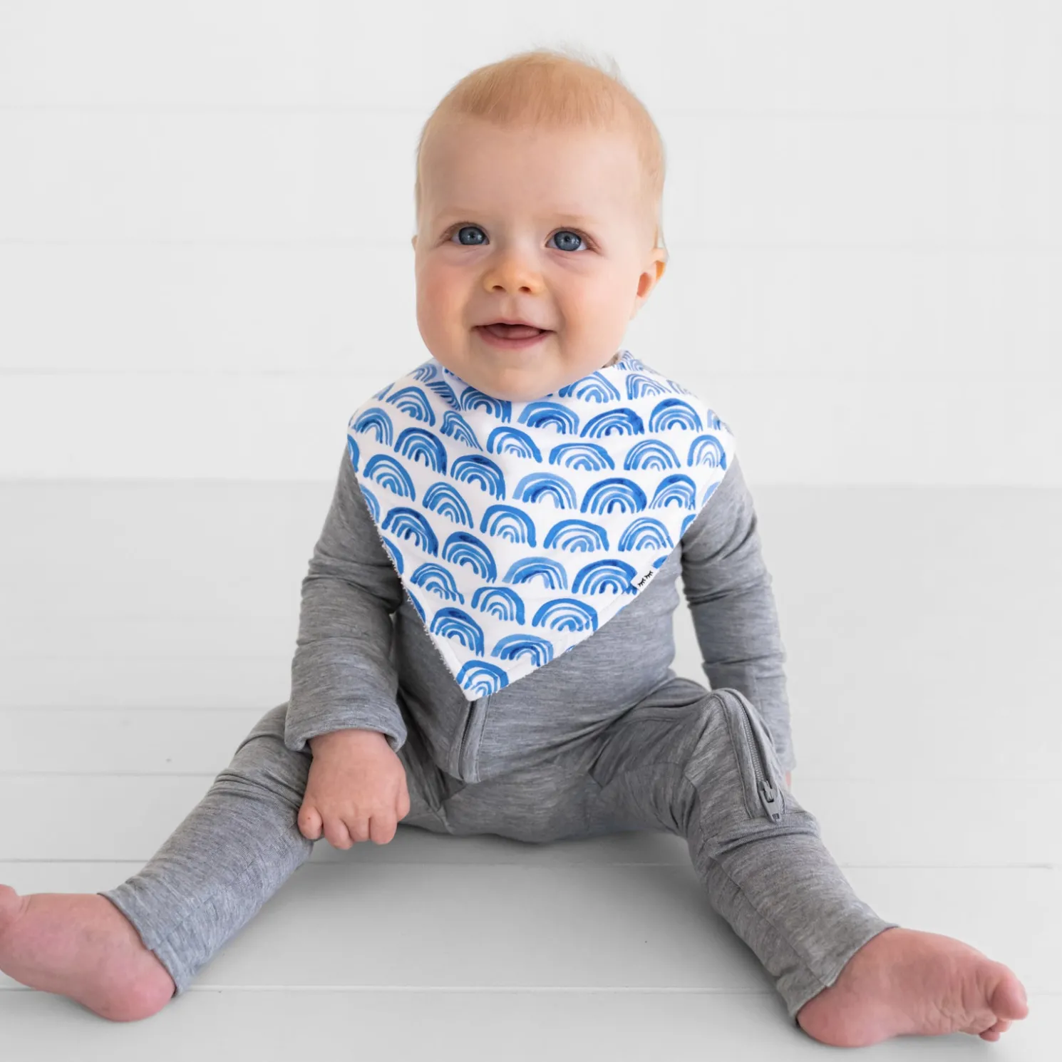 Blue Rainbows Bandana Bib