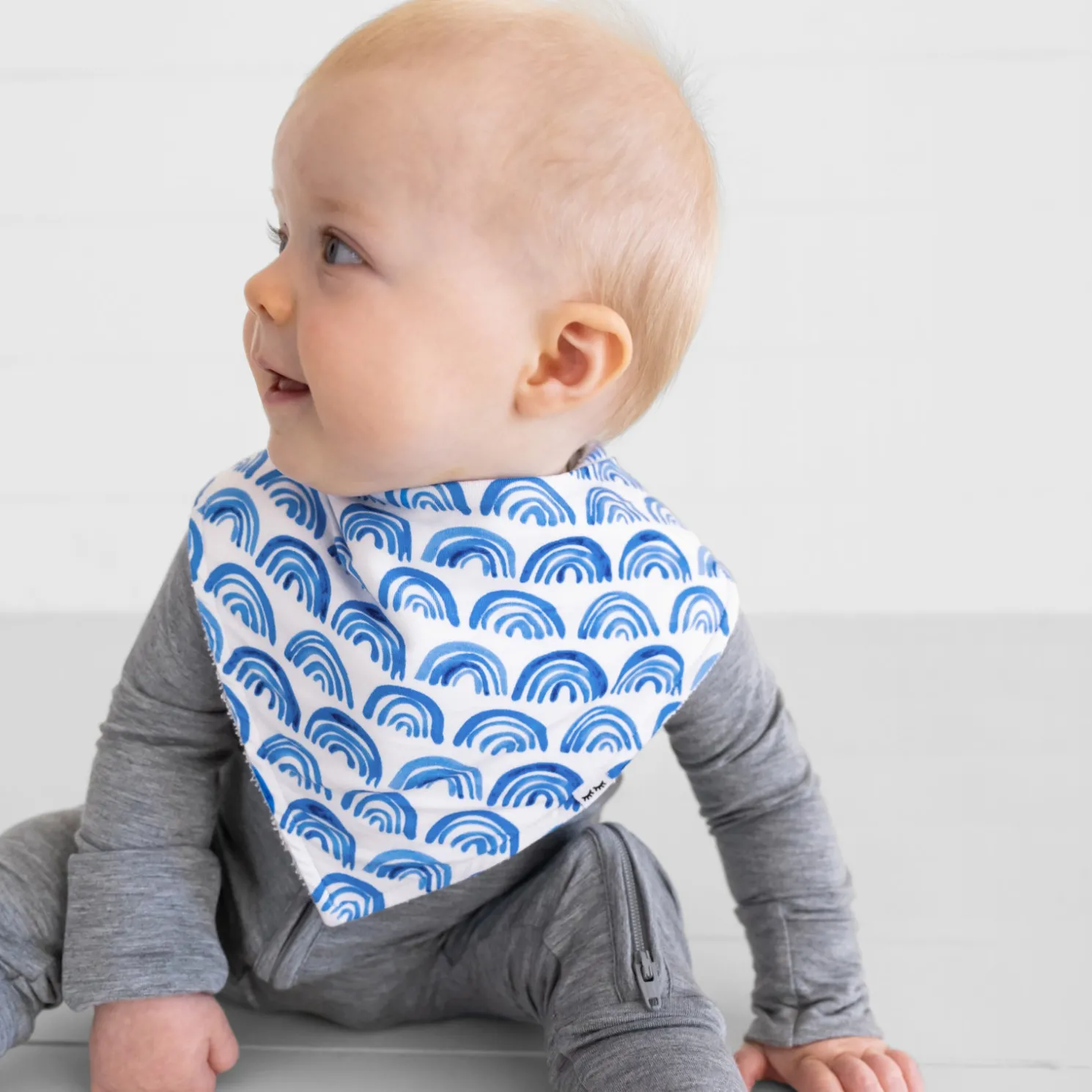Blue Rainbows Bandana Bib