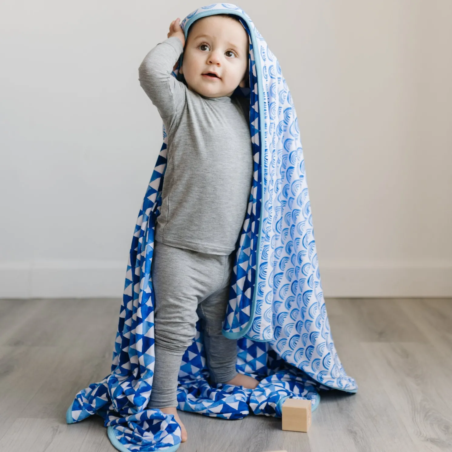 Blue Rainbows Large Cloud Blanket®