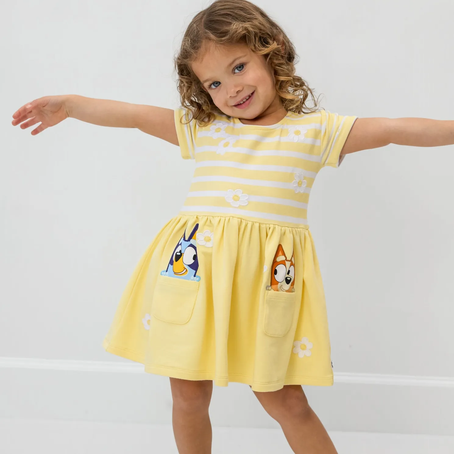 Bluey Garden Games Patch Pocket Dress with Bloomer