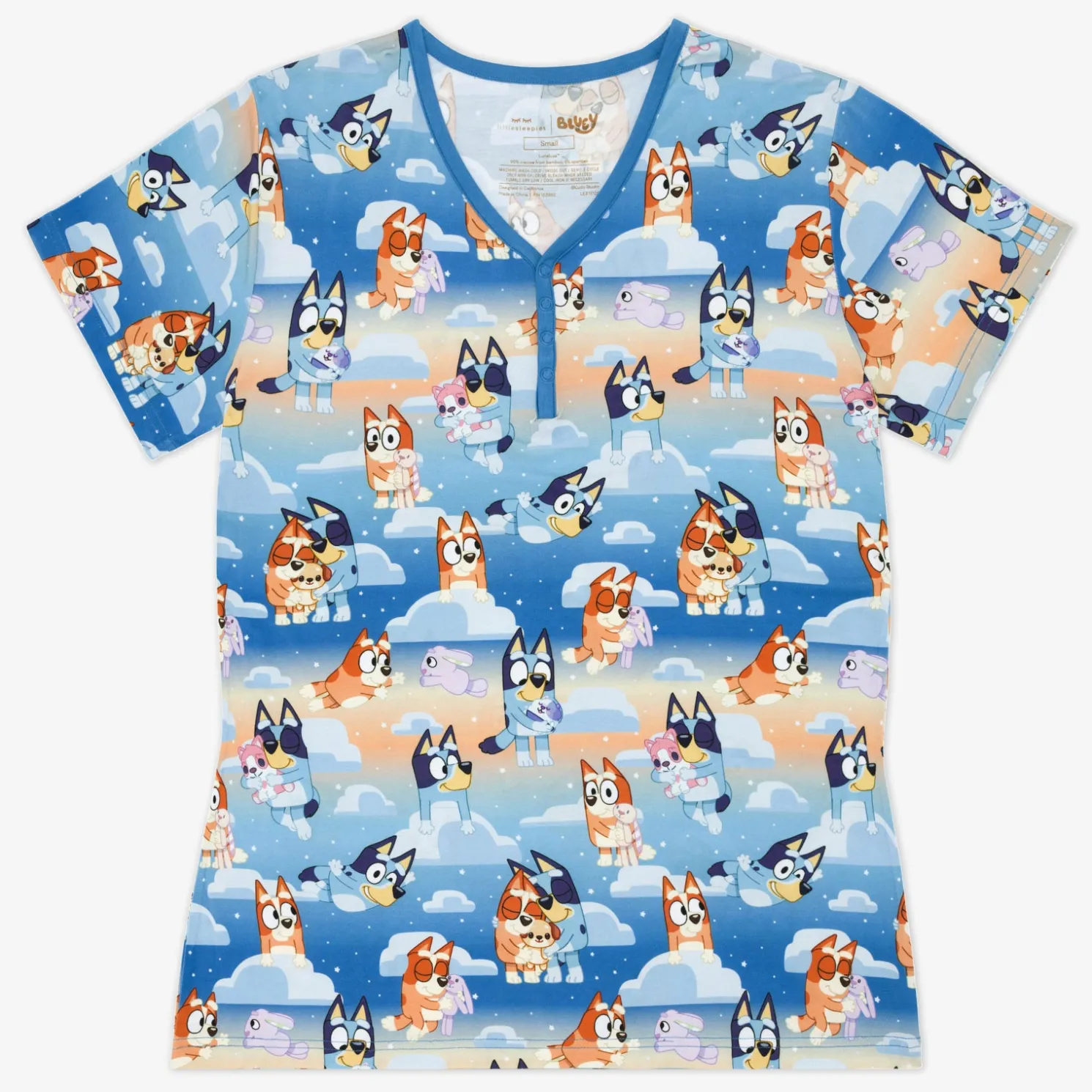 Bluey Sleepytime Women's Short Sleeve Pajama Top
