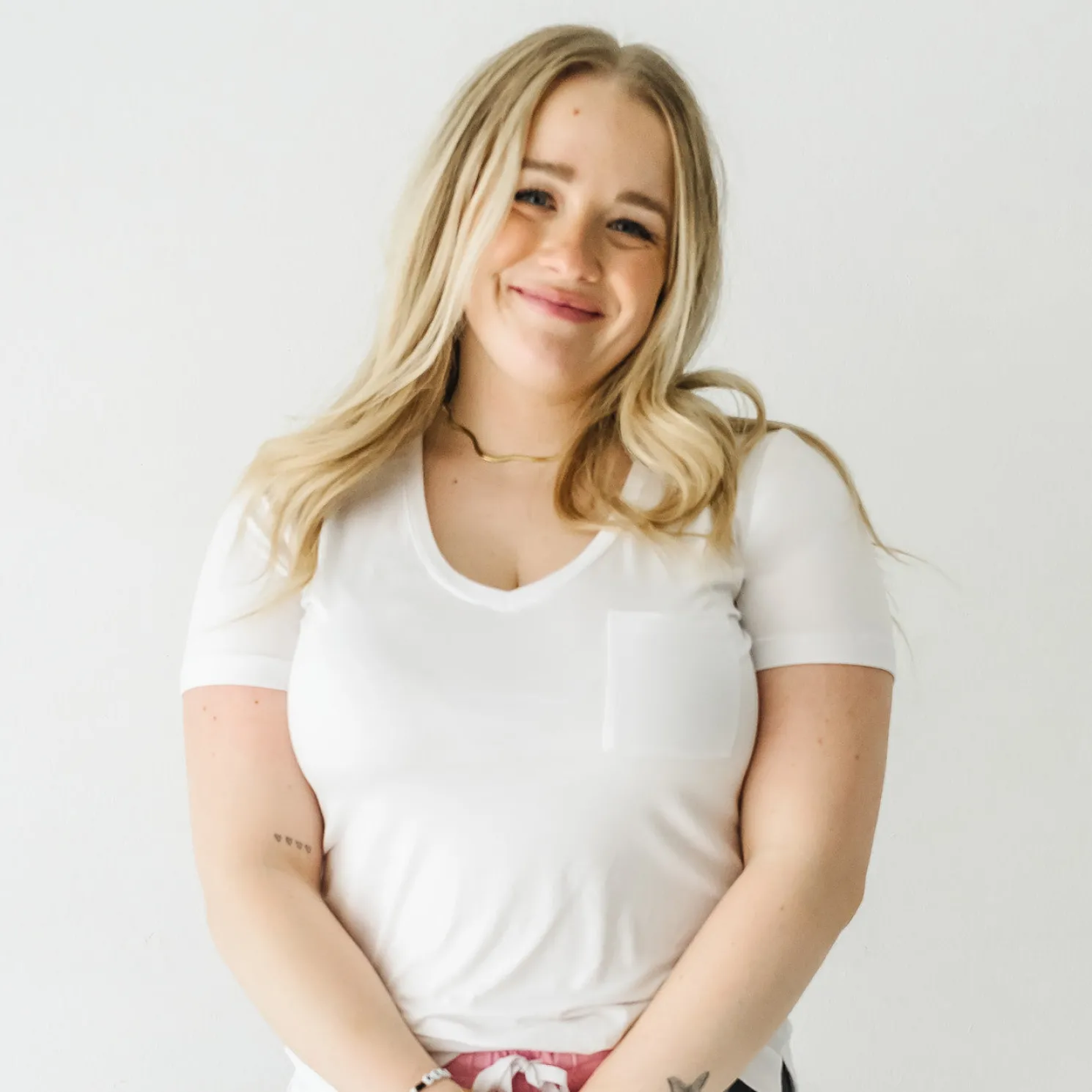 Bright White Perfect Pocket Tee