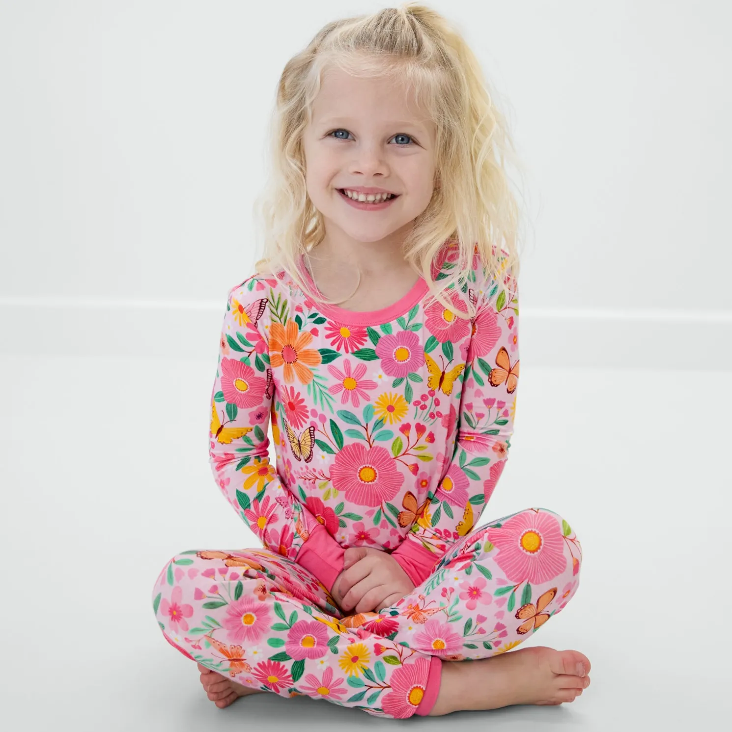 Butterfly Blooms Two-Piece Pajama Set