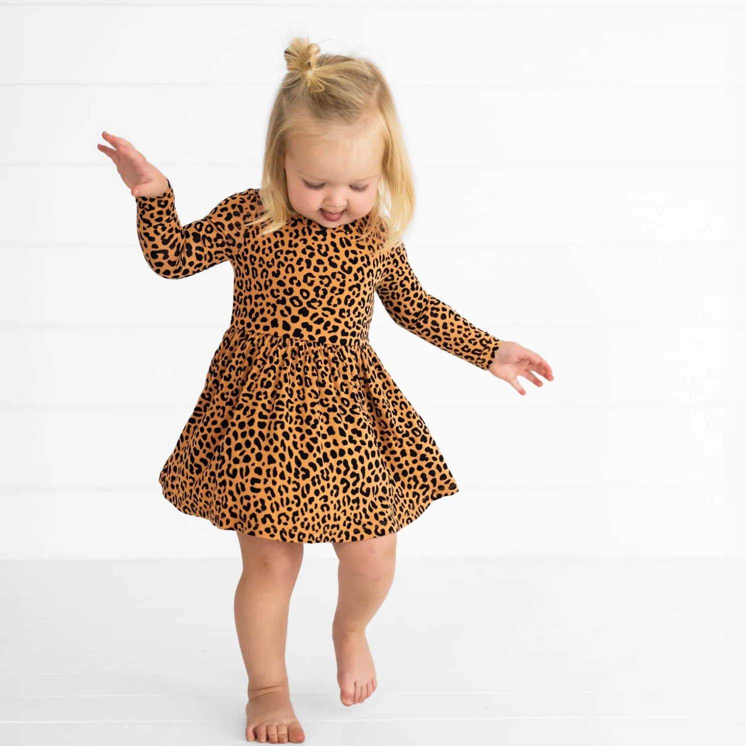 Classic Leopard Twirl Dress with Bodysuit