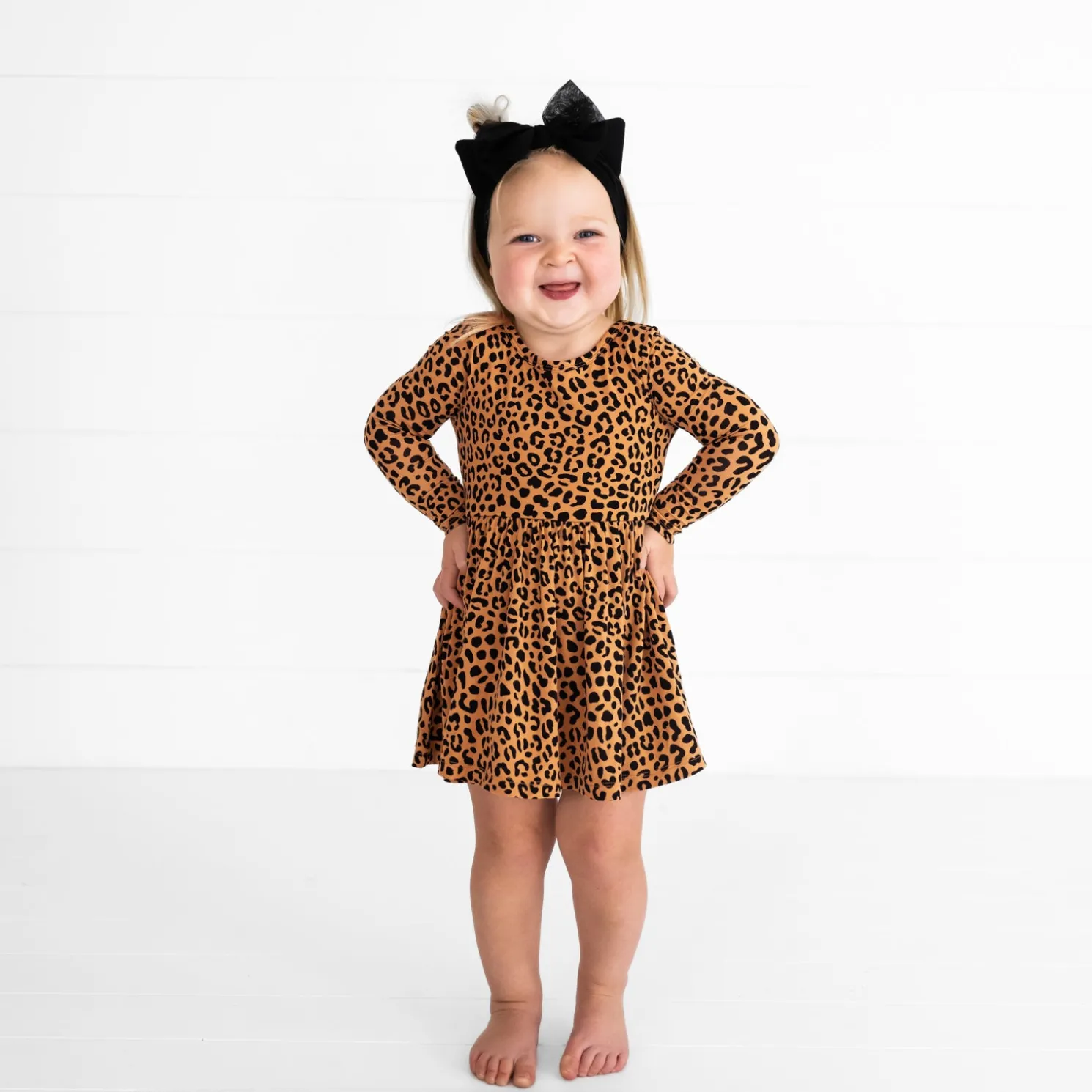 Classic Leopard Twirl Dress with Bodysuit