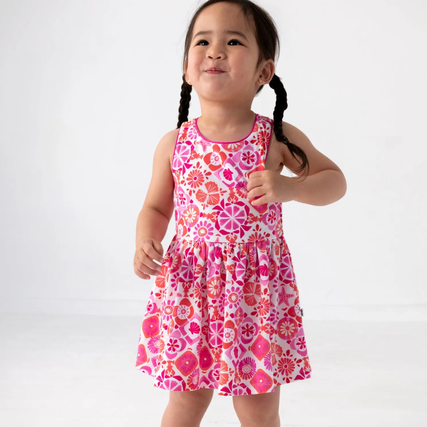 Coastal Gems Cross Back Skater Dress with Bloomer