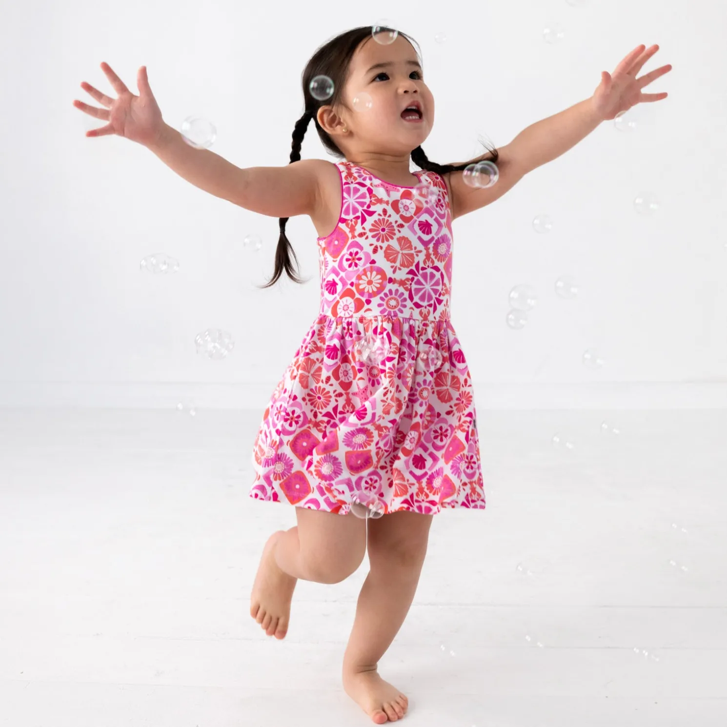 Coastal Gems Cross Back Skater Dress with Bloomer