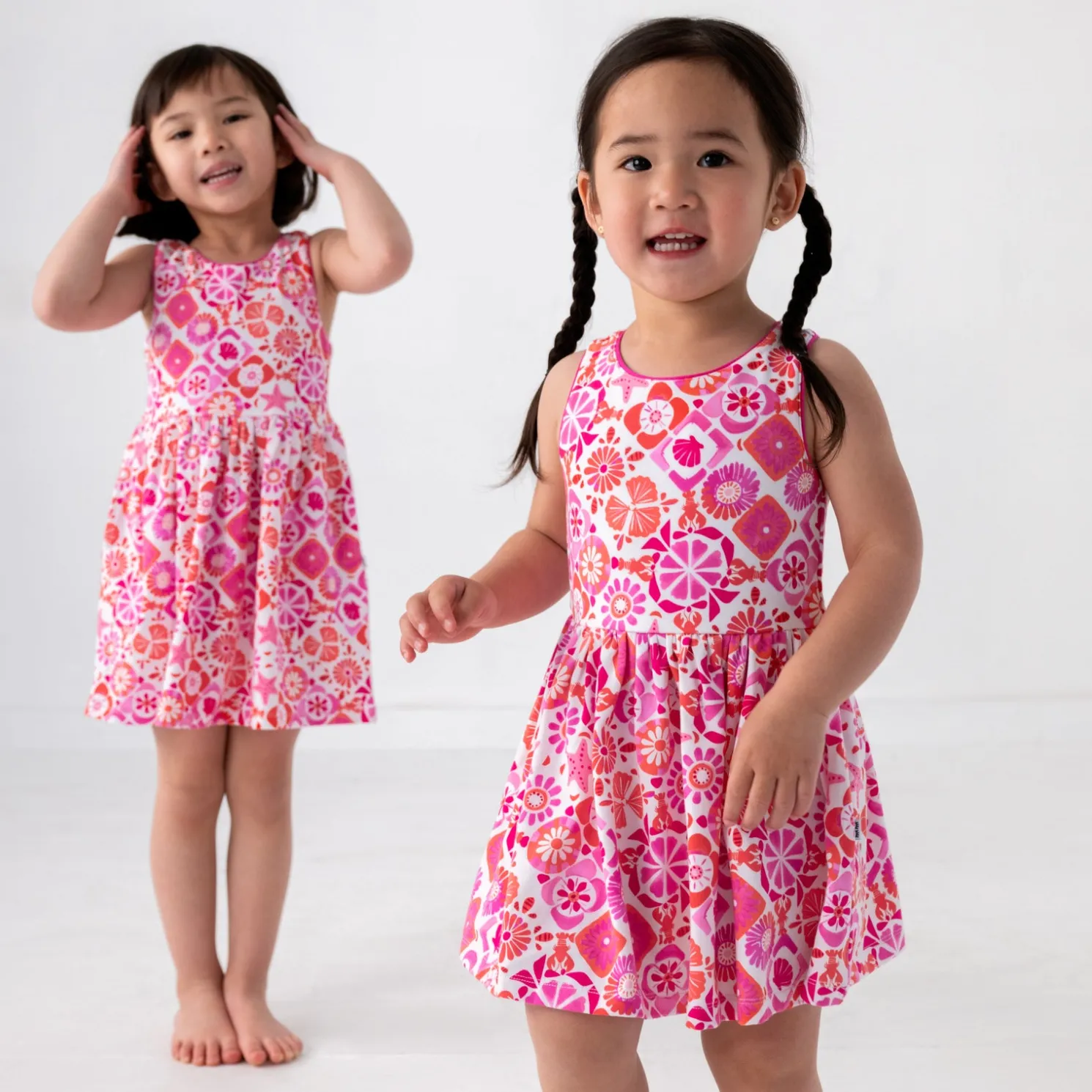 Coastal Gems Cross Back Skater Dress with Bloomer