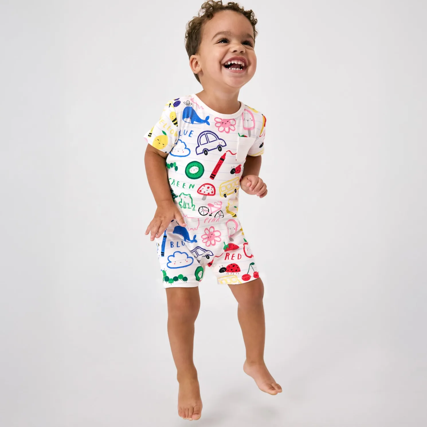Coloring Crew Pocket Shorty Romper