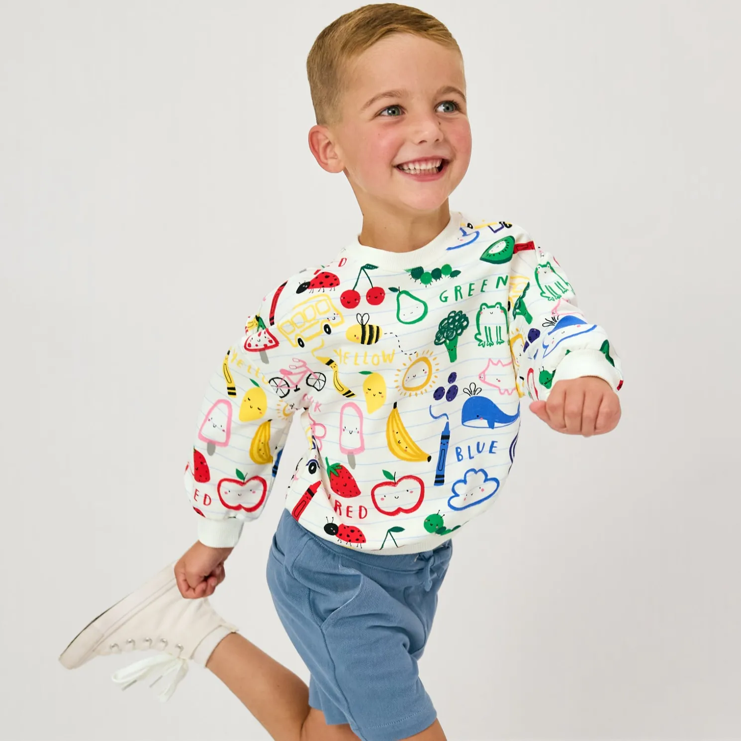 Coloring Crew Drop Shoulder Crewneck