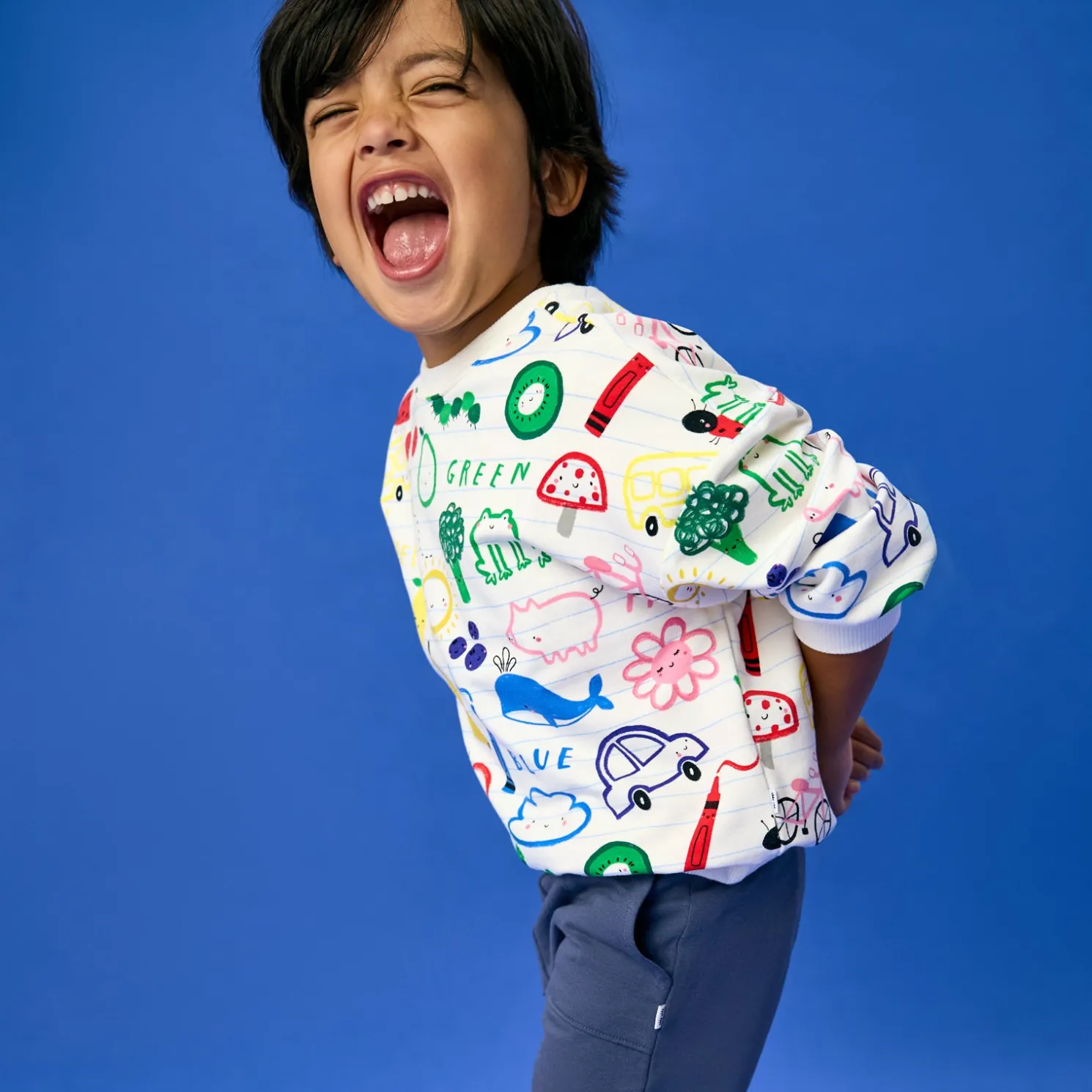 Coloring Crew Drop Shoulder Crewneck