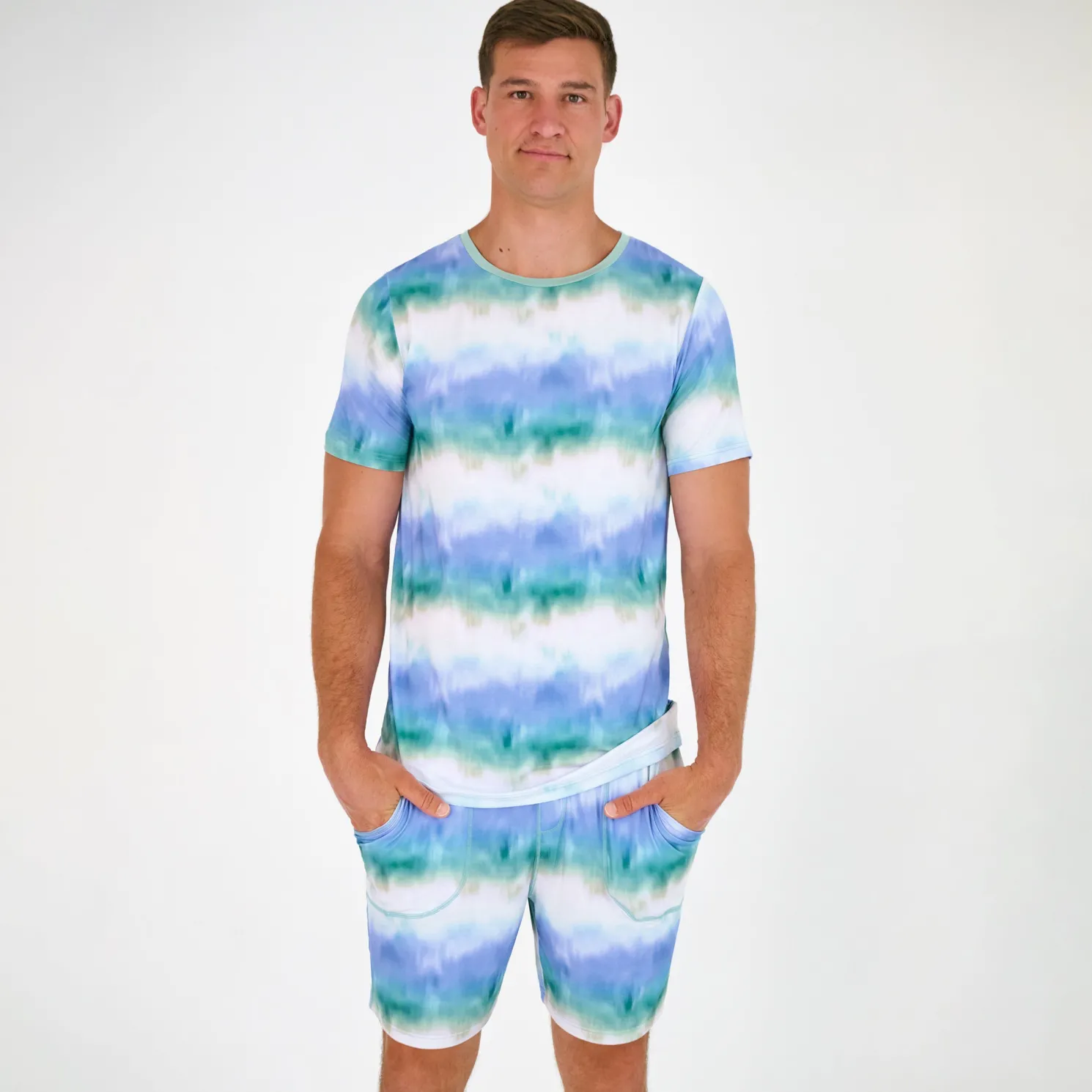 Cosmic Mist Men's Short Sleeve Pajama Top