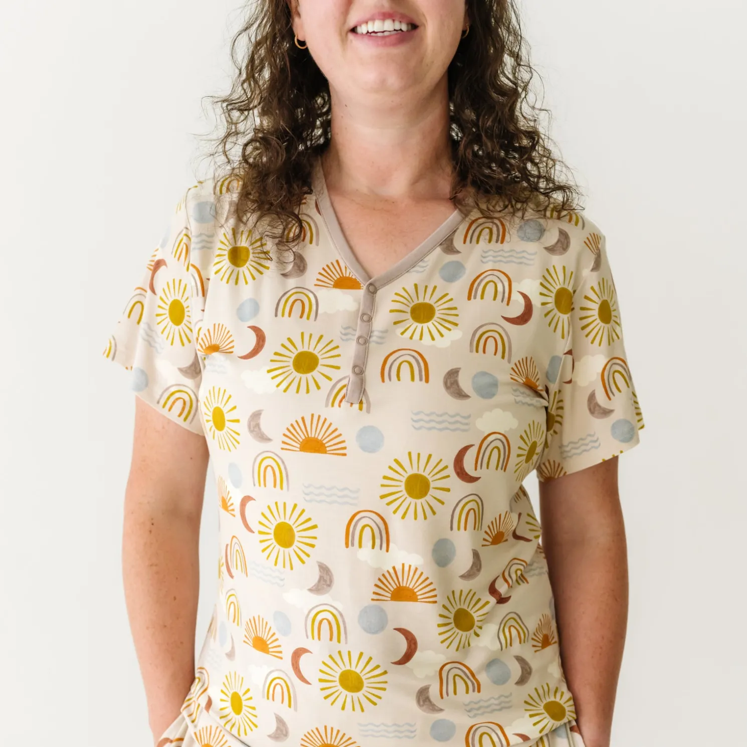 Desert Sunrise Women's Short Sleeve Pajama Top