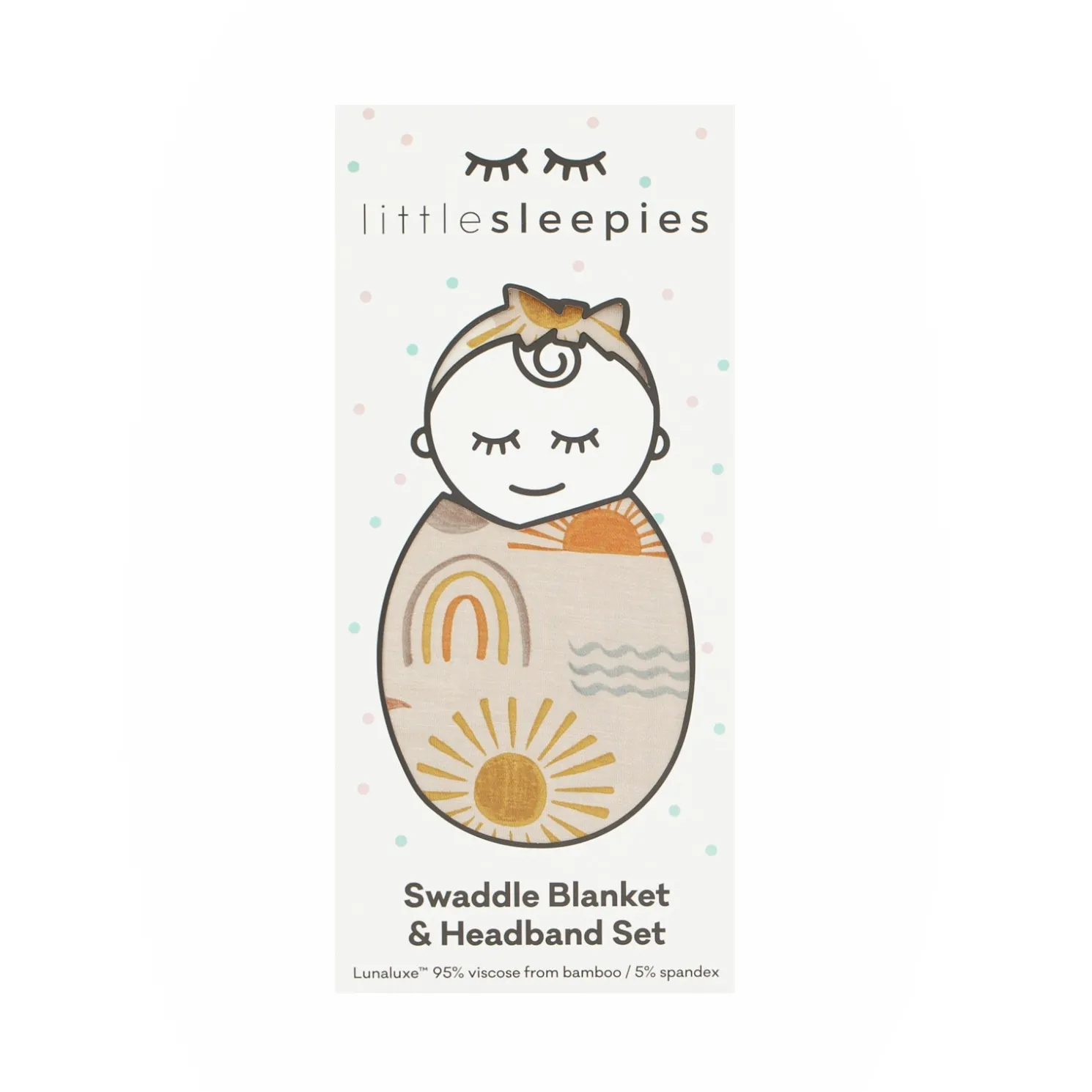 Desert Sunrise Swaddle & Luxe Bow Headband Set