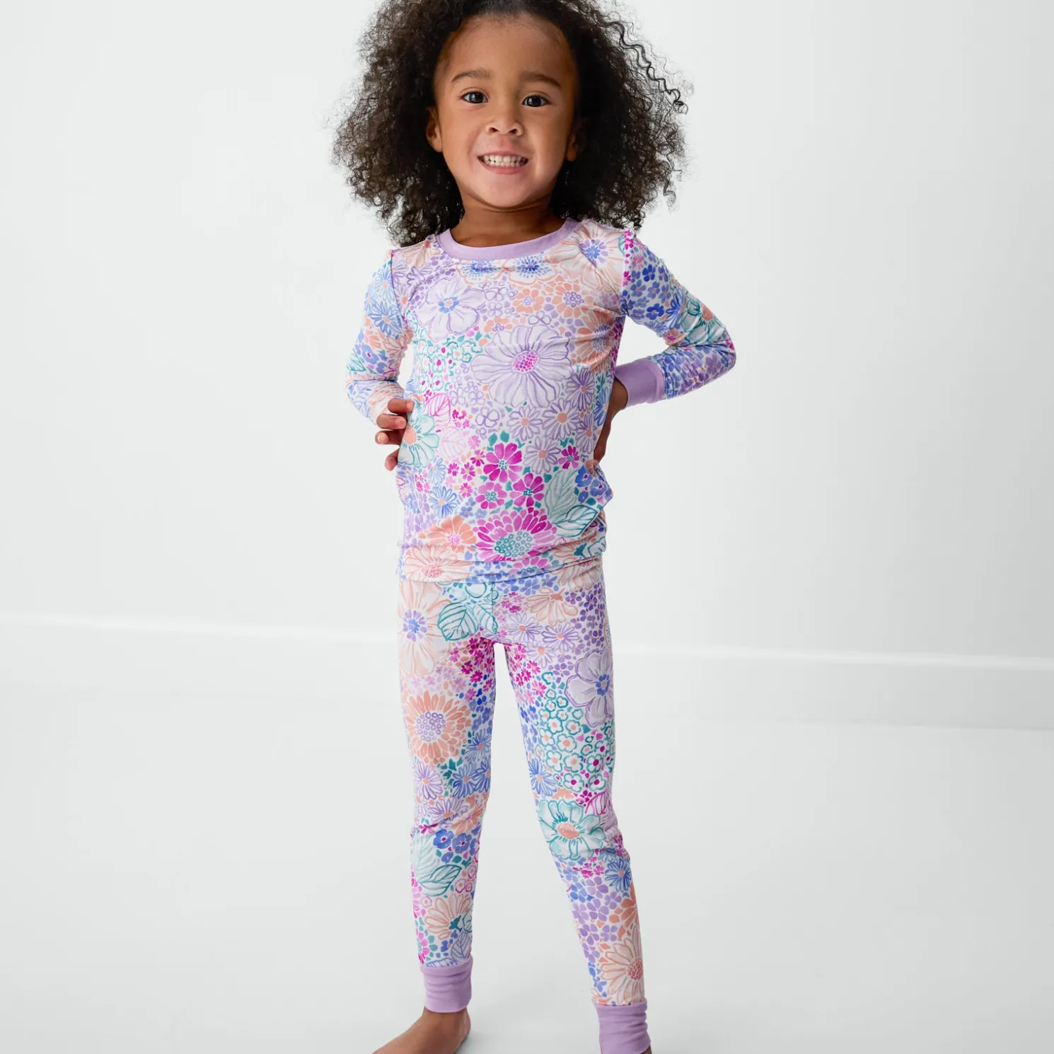 Doodle Blooms Two-Piece Pajama Set