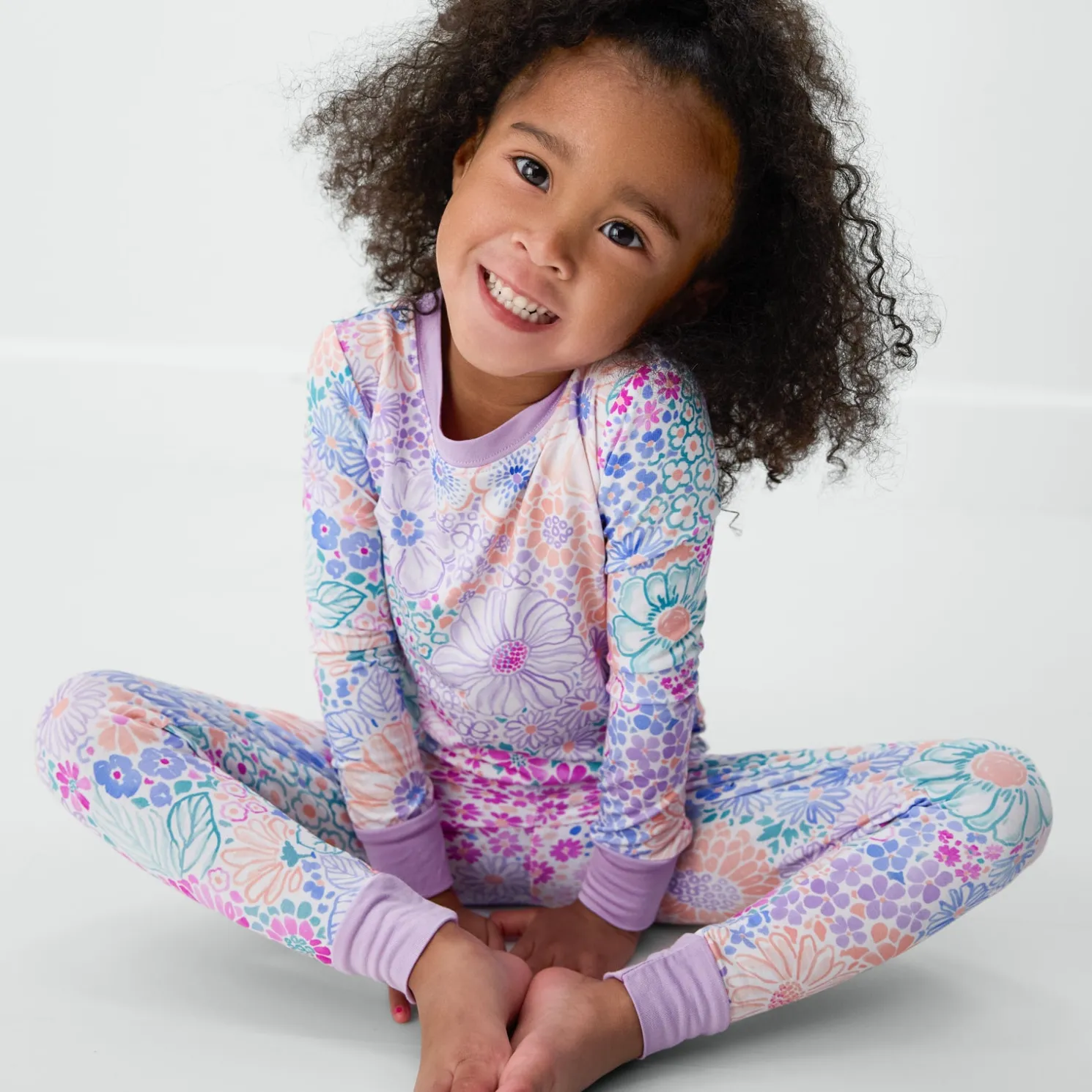 Doodle Blooms Two-Piece Pajama Set