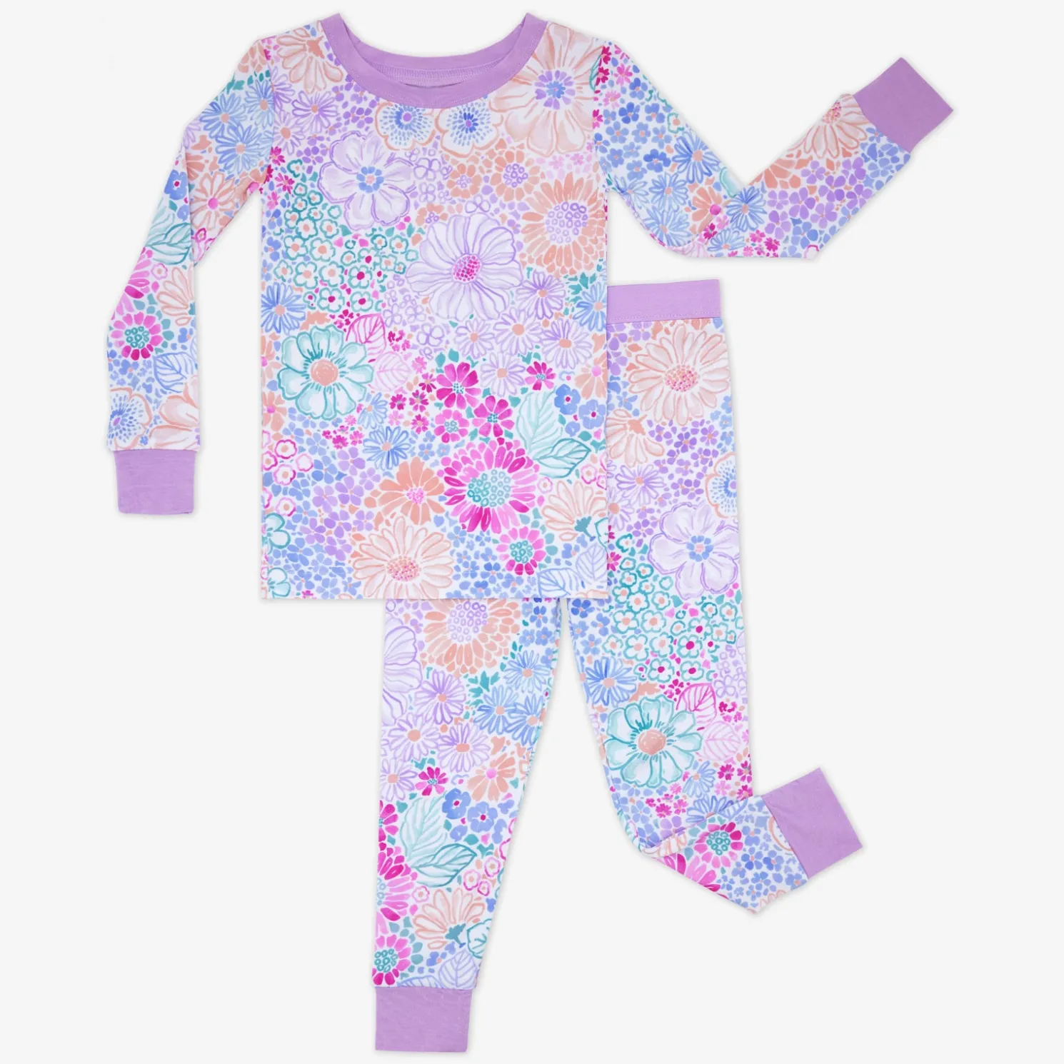 Doodle Blooms Two-Piece Pajama Set