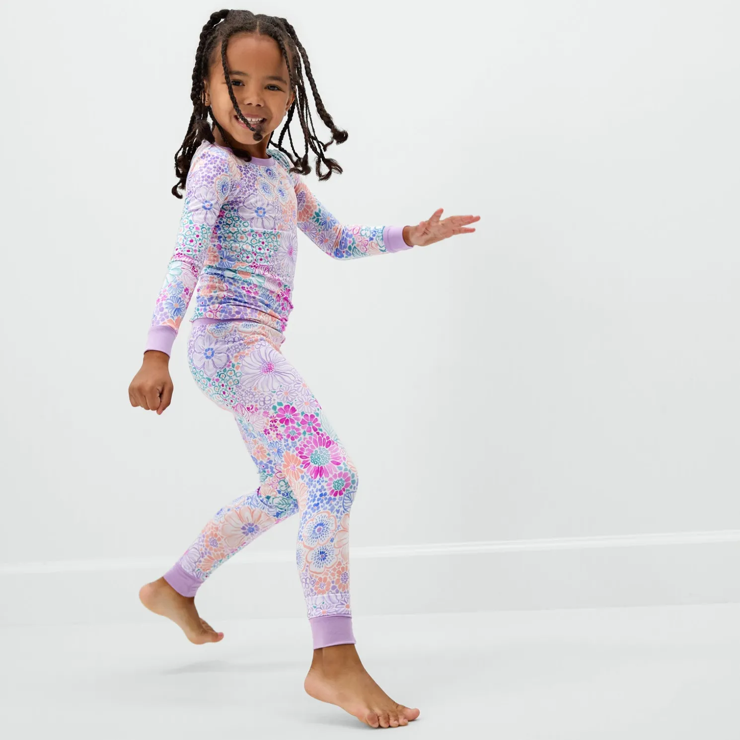 Doodle Blooms Two-Piece Pajama Set