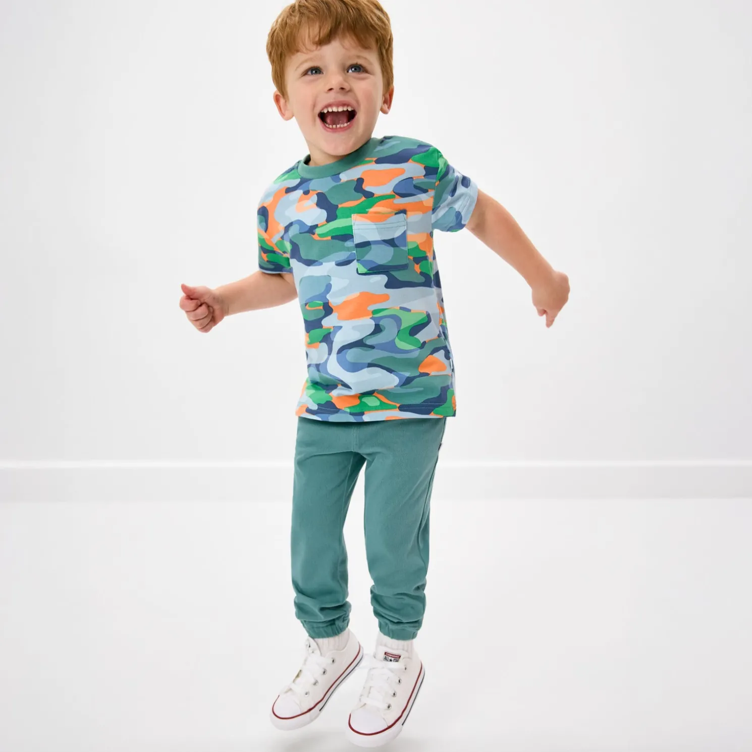 Electric Camo Relaxed Pocket Tee