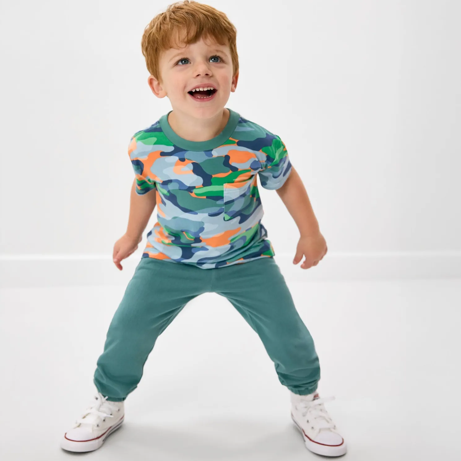 Electric Camo Relaxed Pocket Tee