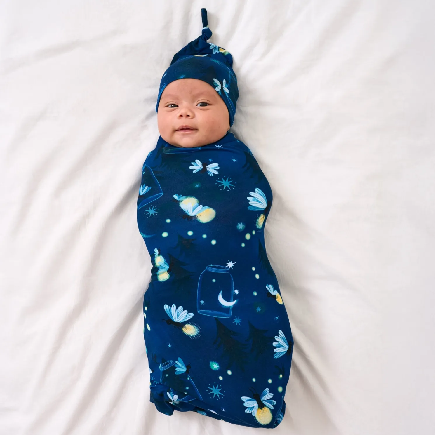Firefly Glow Swaddle & Hat Set