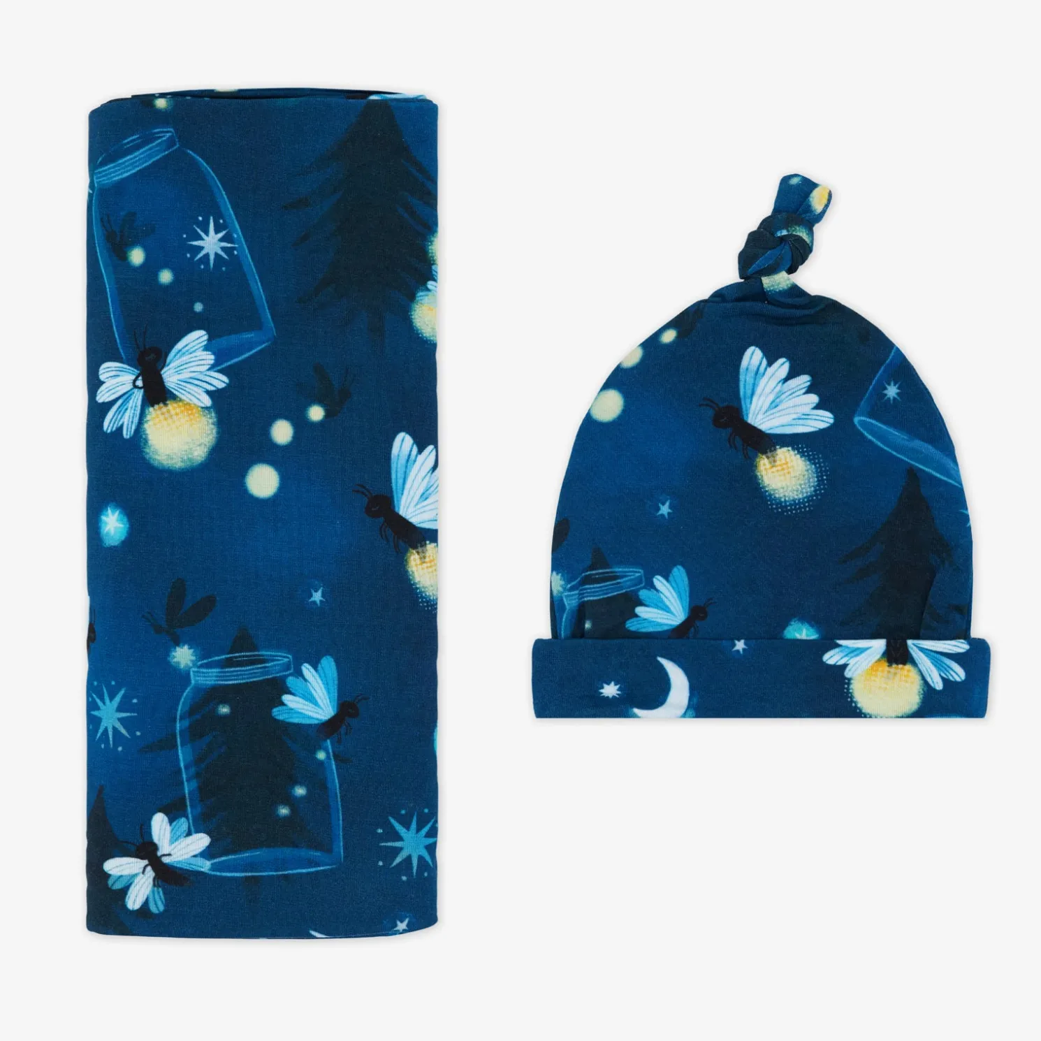 Firefly Glow Swaddle & Hat Set