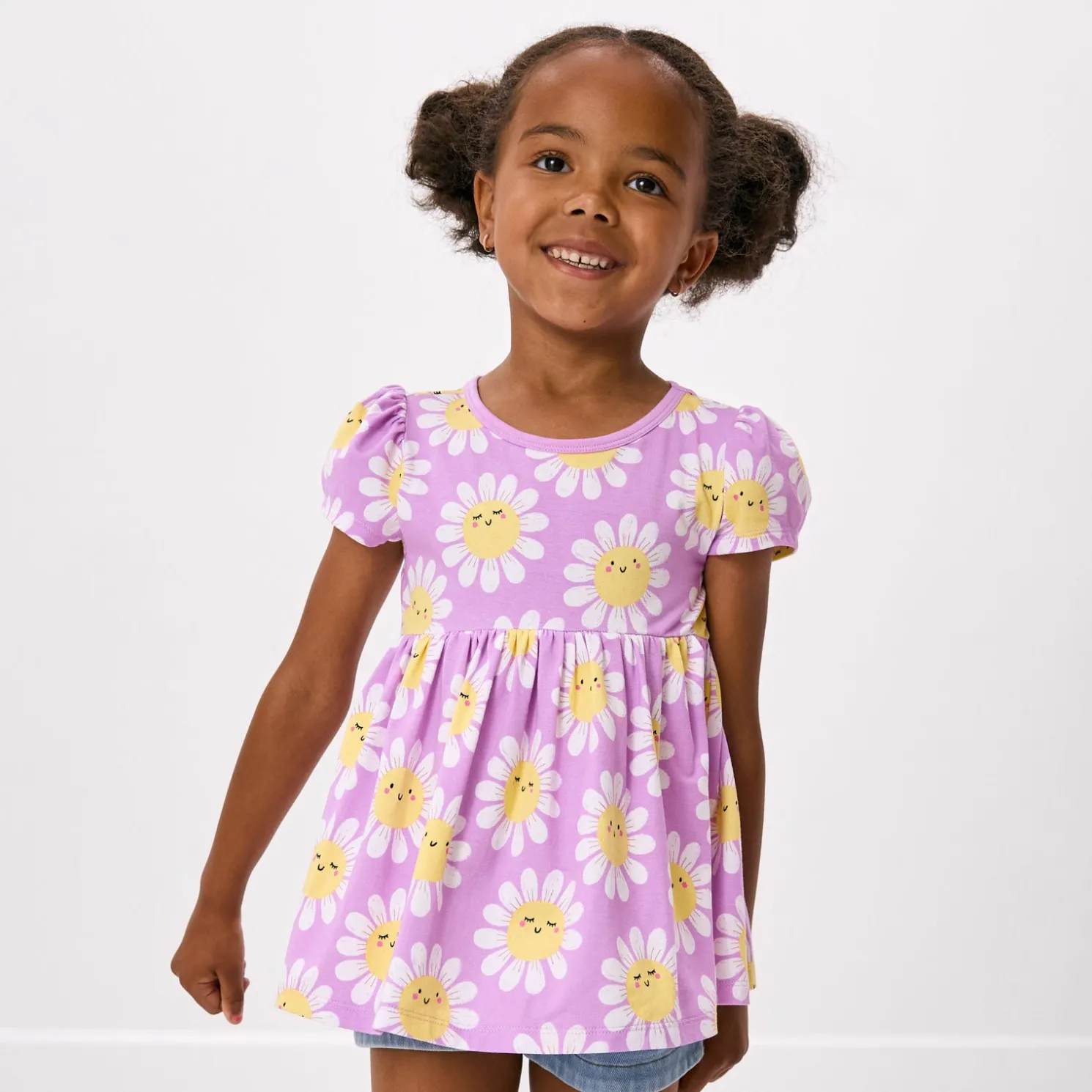 Flower Power Empire Tunic Top