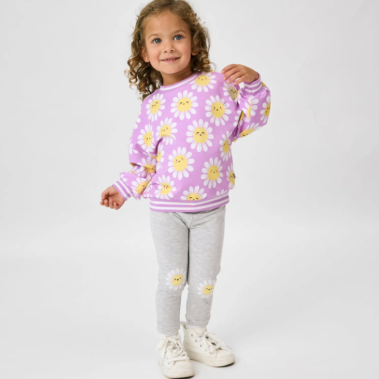 Flower Power Drop Shoulder Crewneck