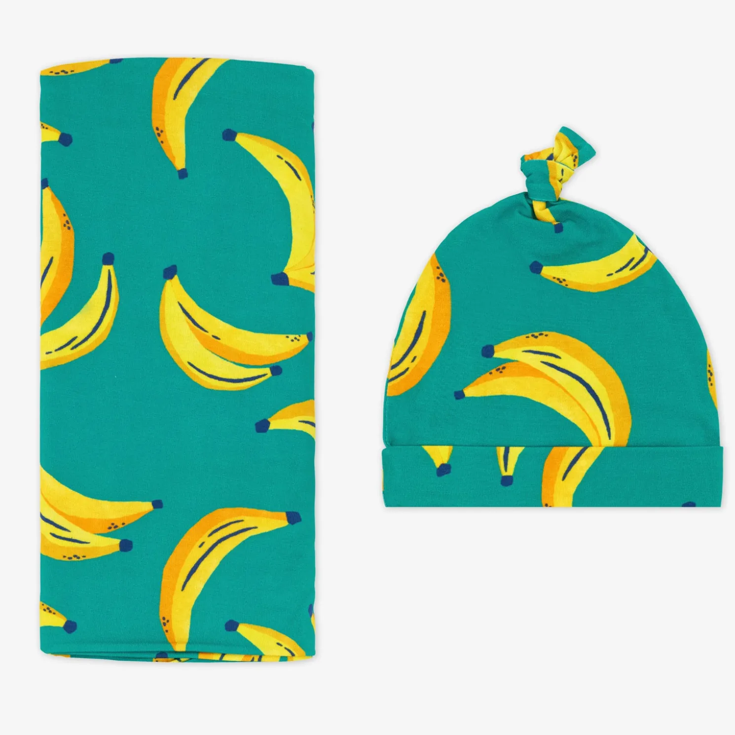 Go Bananas Swaddle & Hat Set