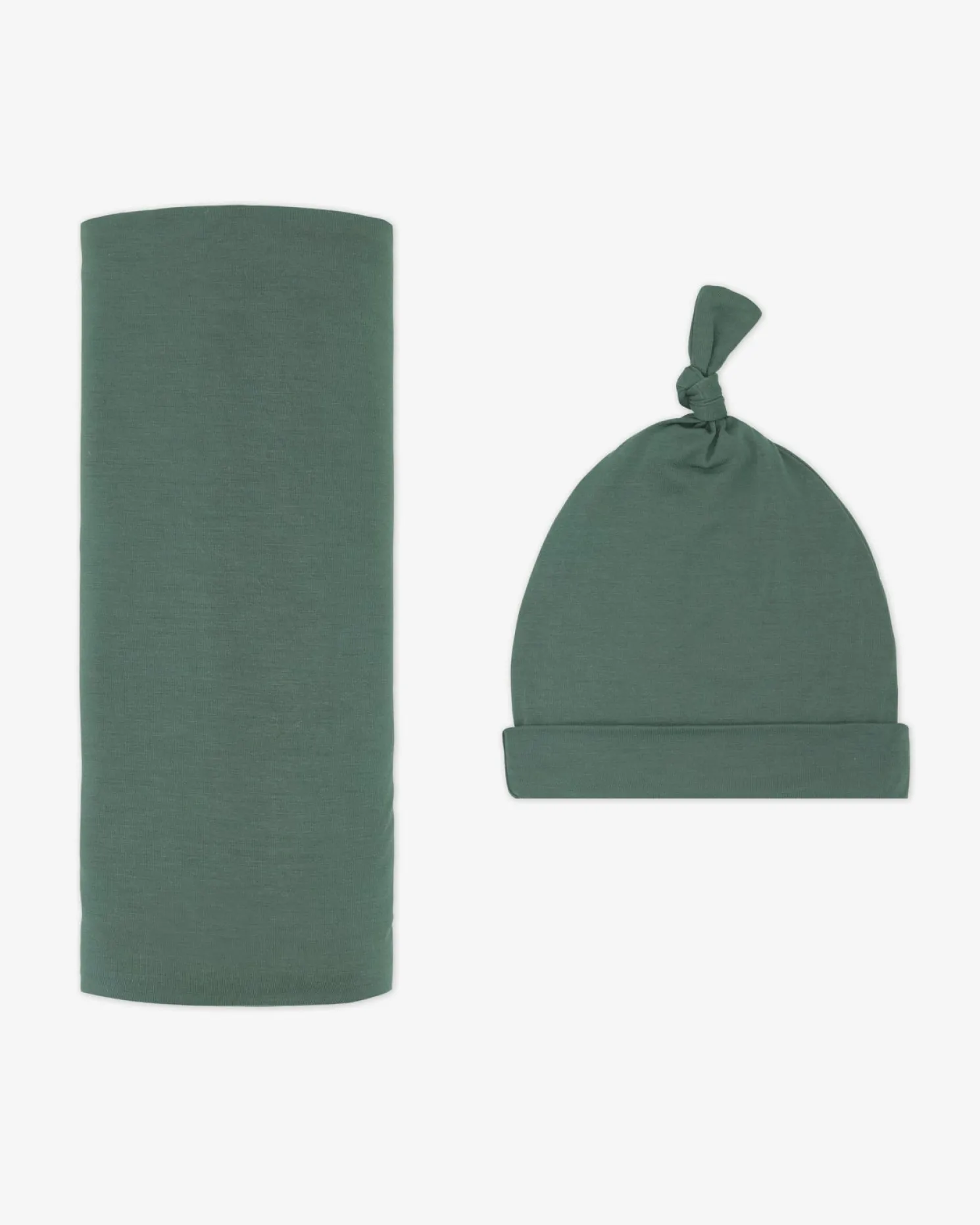 Grove Green Swaddle & Hat Set