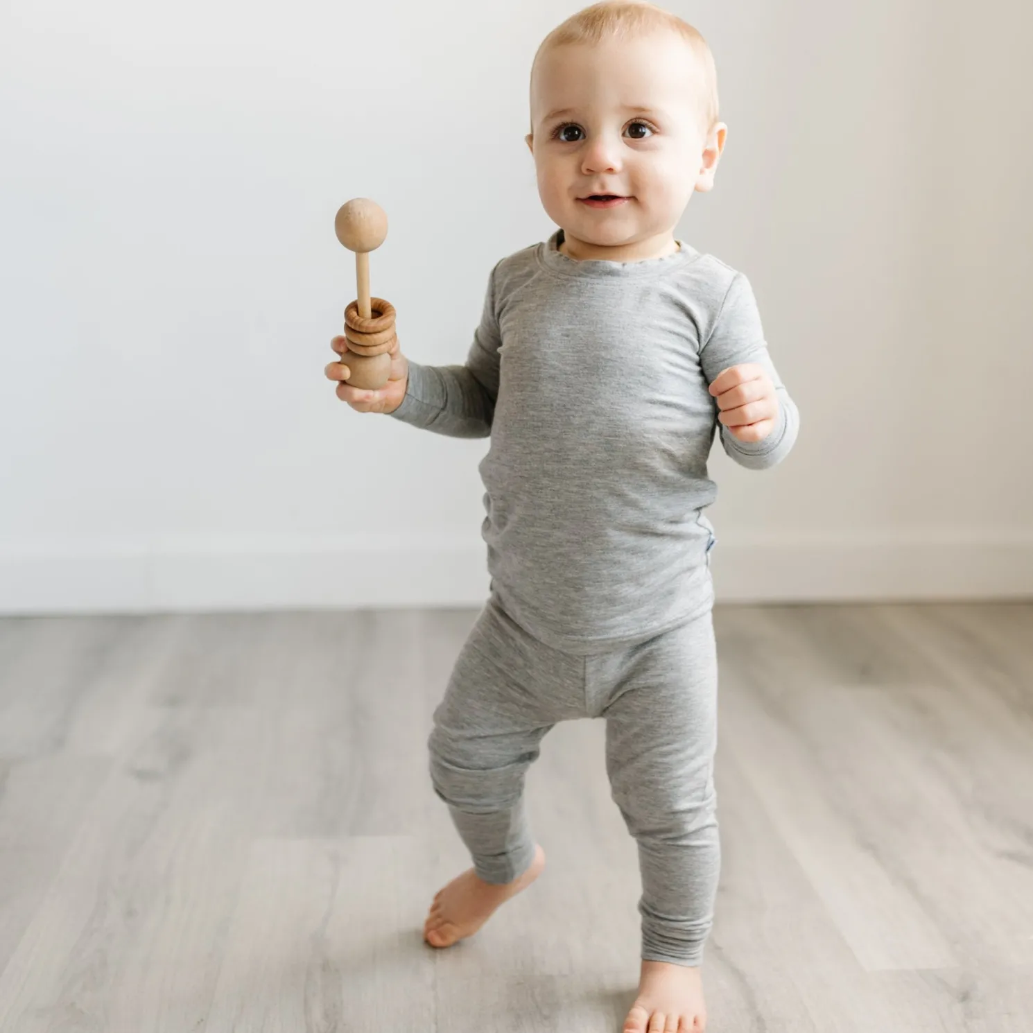 Heather Gray Two-Piece Pajama Set