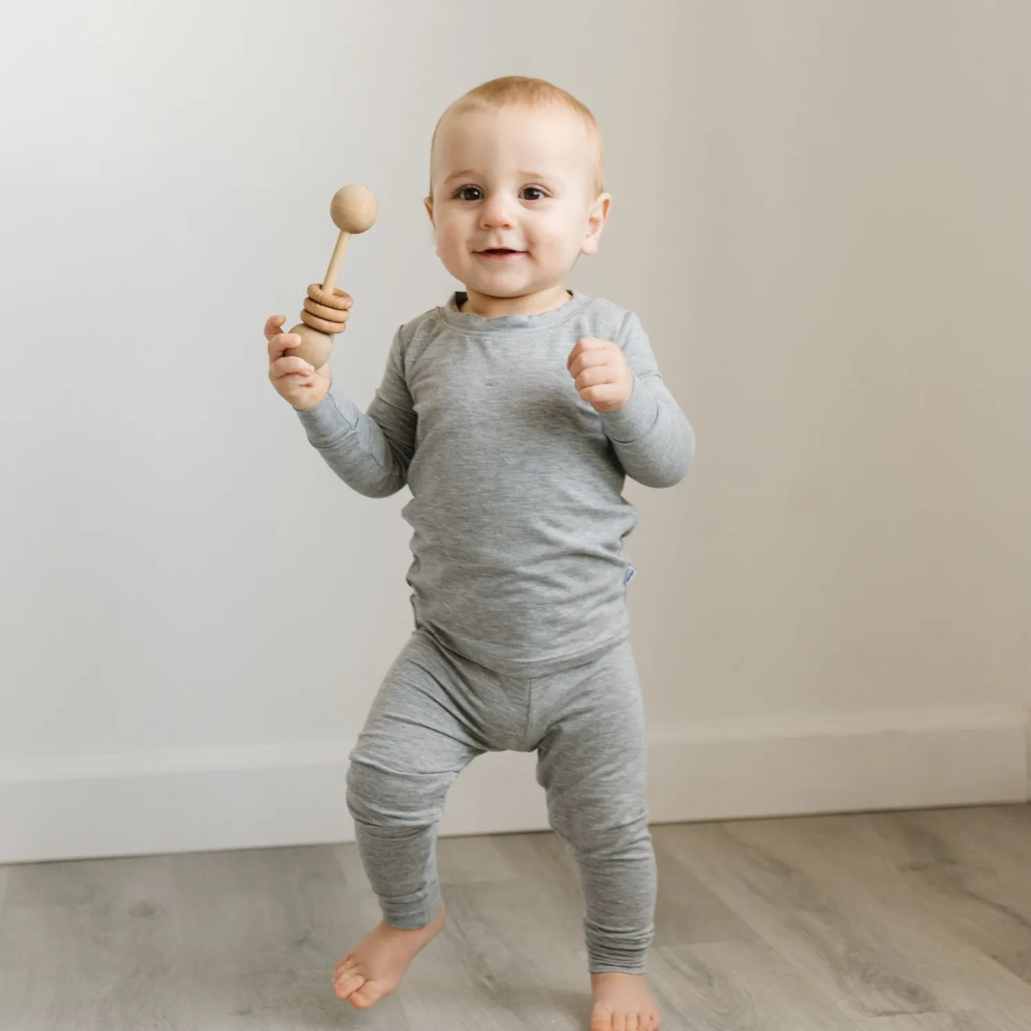 Heather Gray Two-Piece Pajama Set