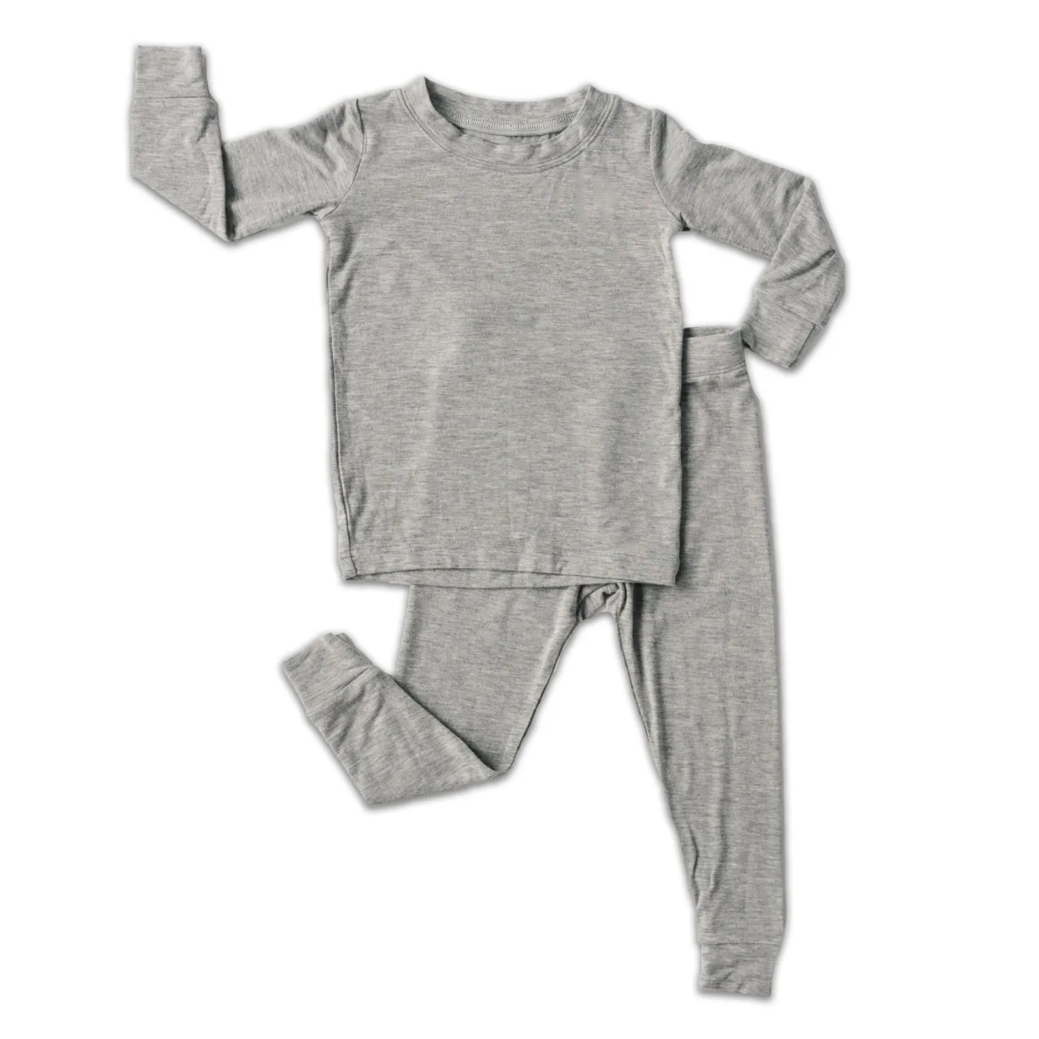 Heather Gray Two-Piece Pajama Set