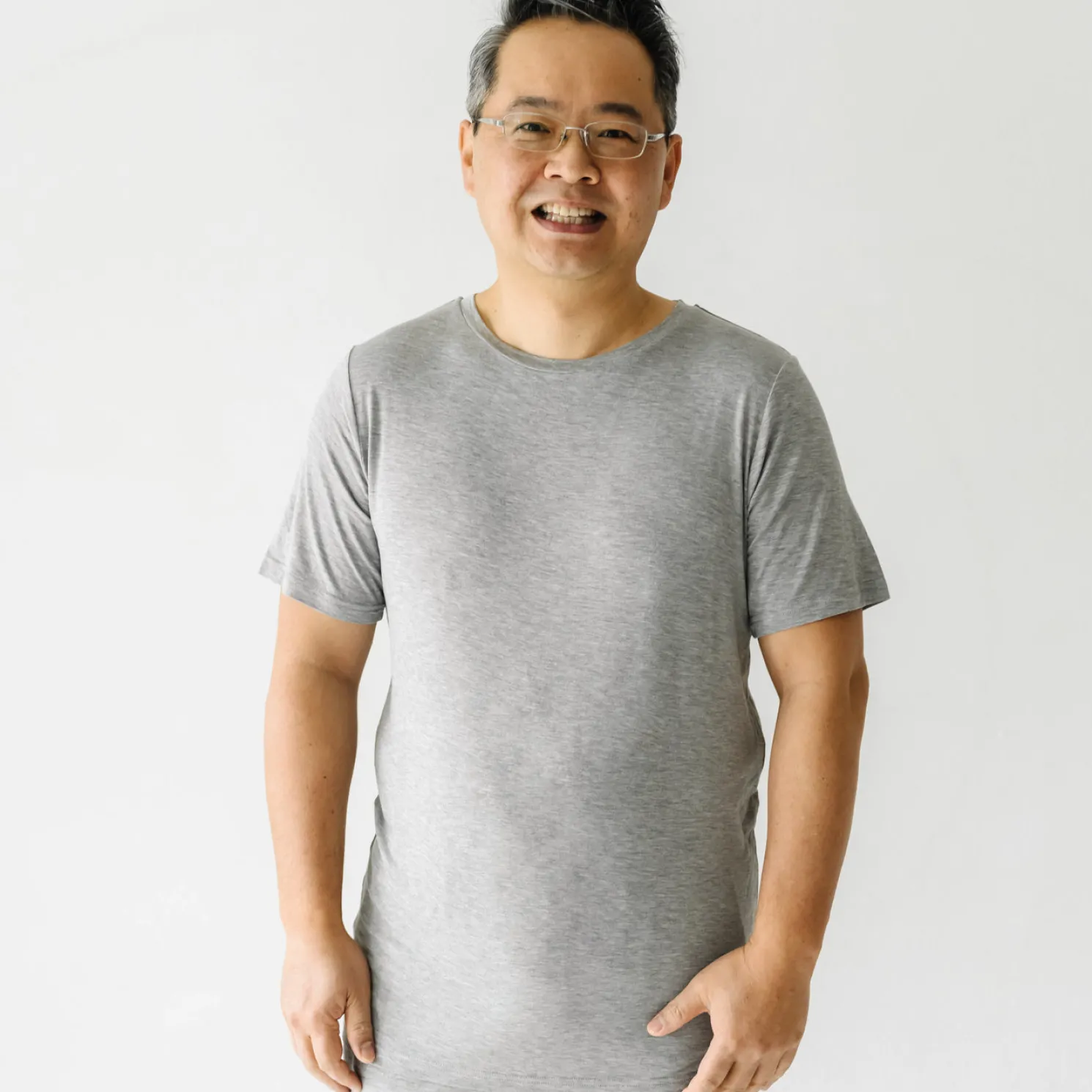 Heather Gray Men's Short Sleeve Pajama Top