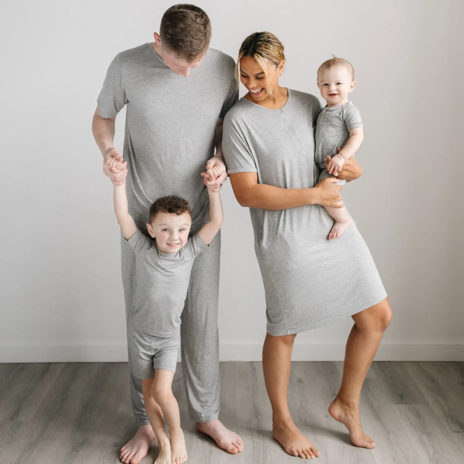 Heather Gray Men's Short Sleeve Pajama Top