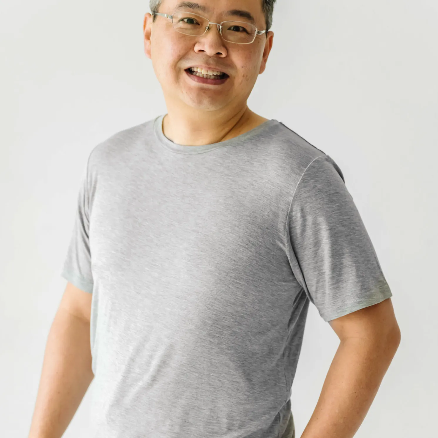 Heather Gray Men's Short Sleeve Pajama Top