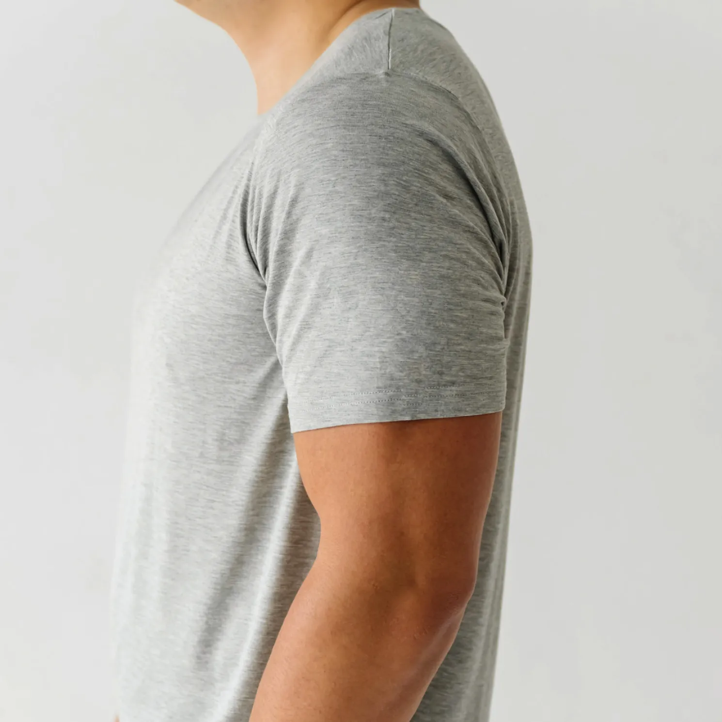 Heather Gray Men's Short Sleeve Pajama Top