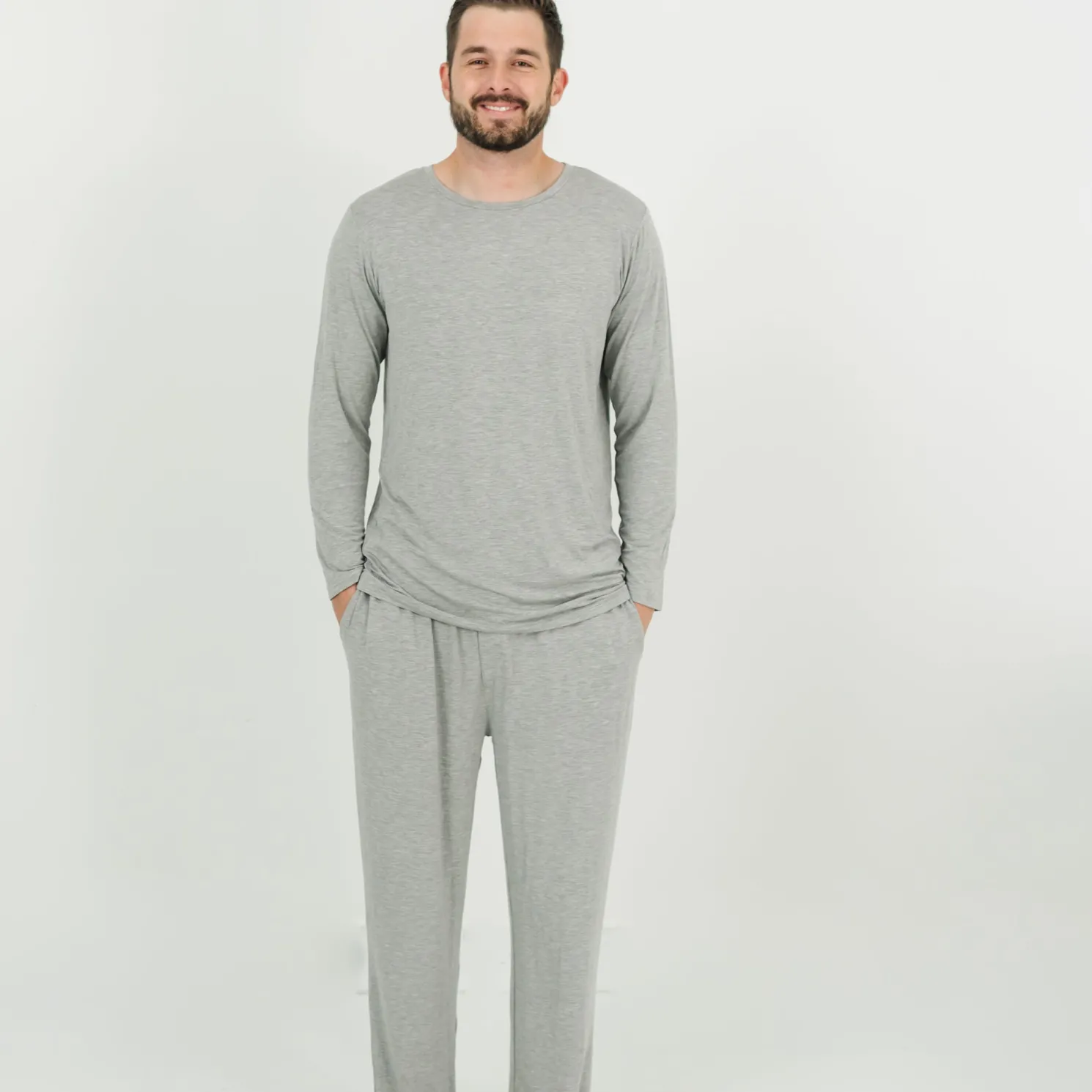 Heather Gray Men's Pajama Top