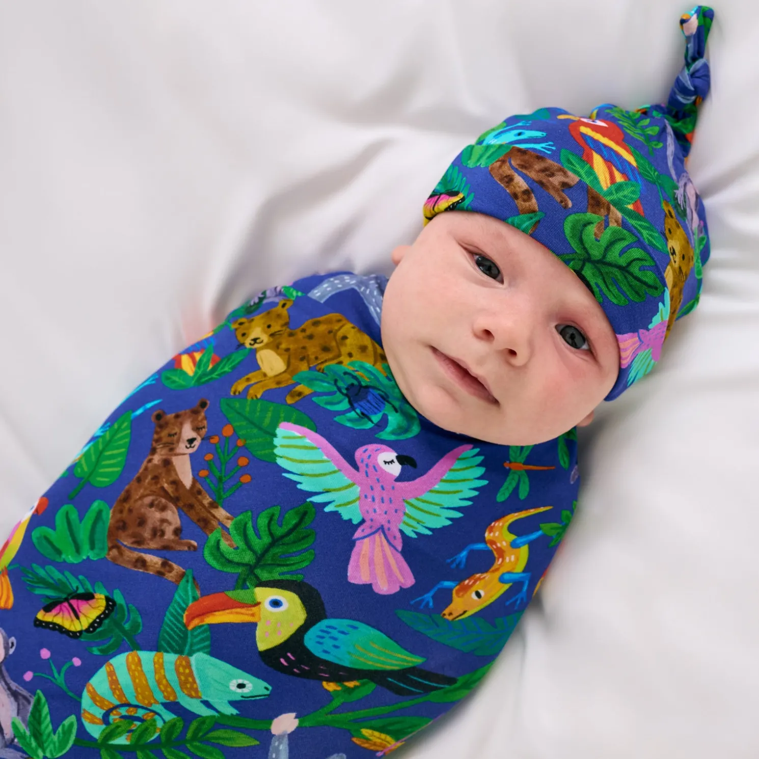 Jungle Jam Swaddle & Hat Set