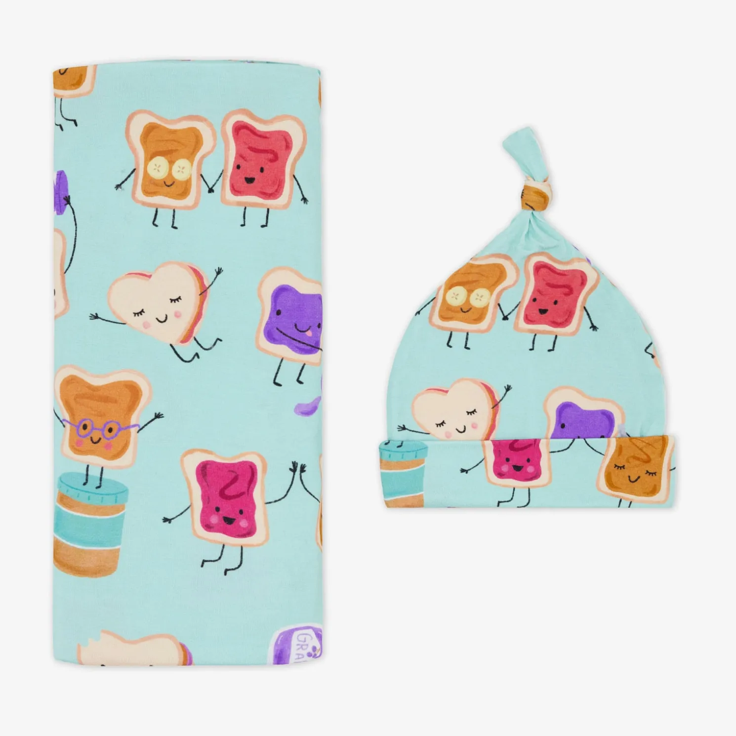Lunch Buddies Swaddle & Hat Set