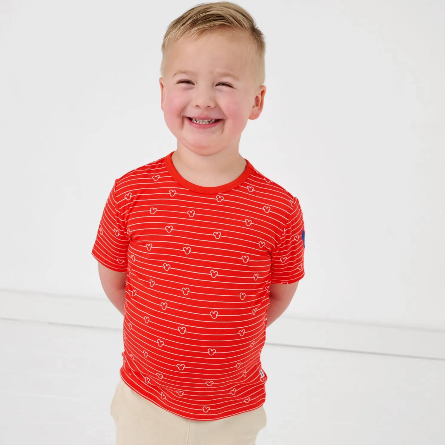 Mickey Stripe Relaxed Tee