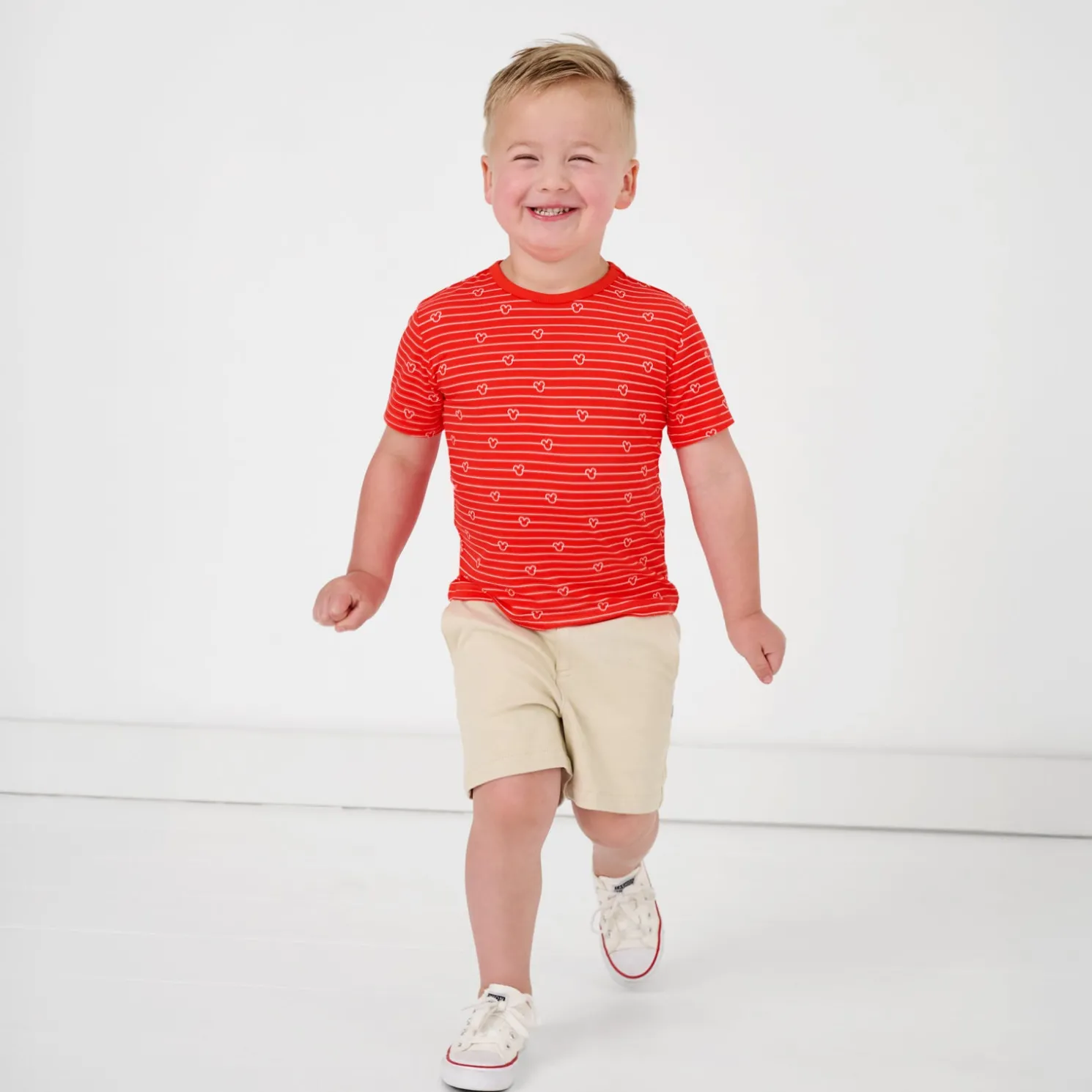 Mickey Stripe Relaxed Tee