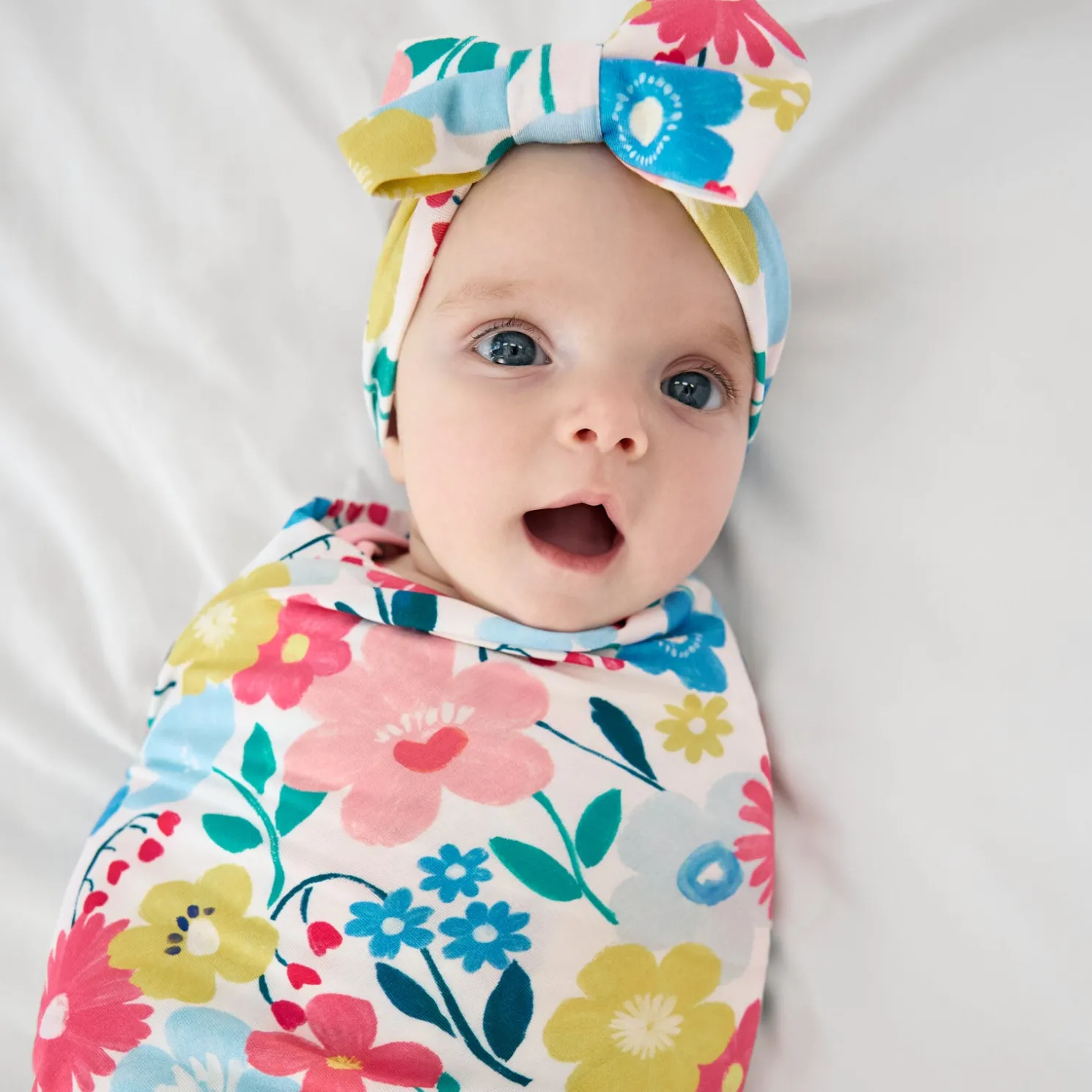 Midsummer Meadow Swaddle & Luxe Bow Headband Set