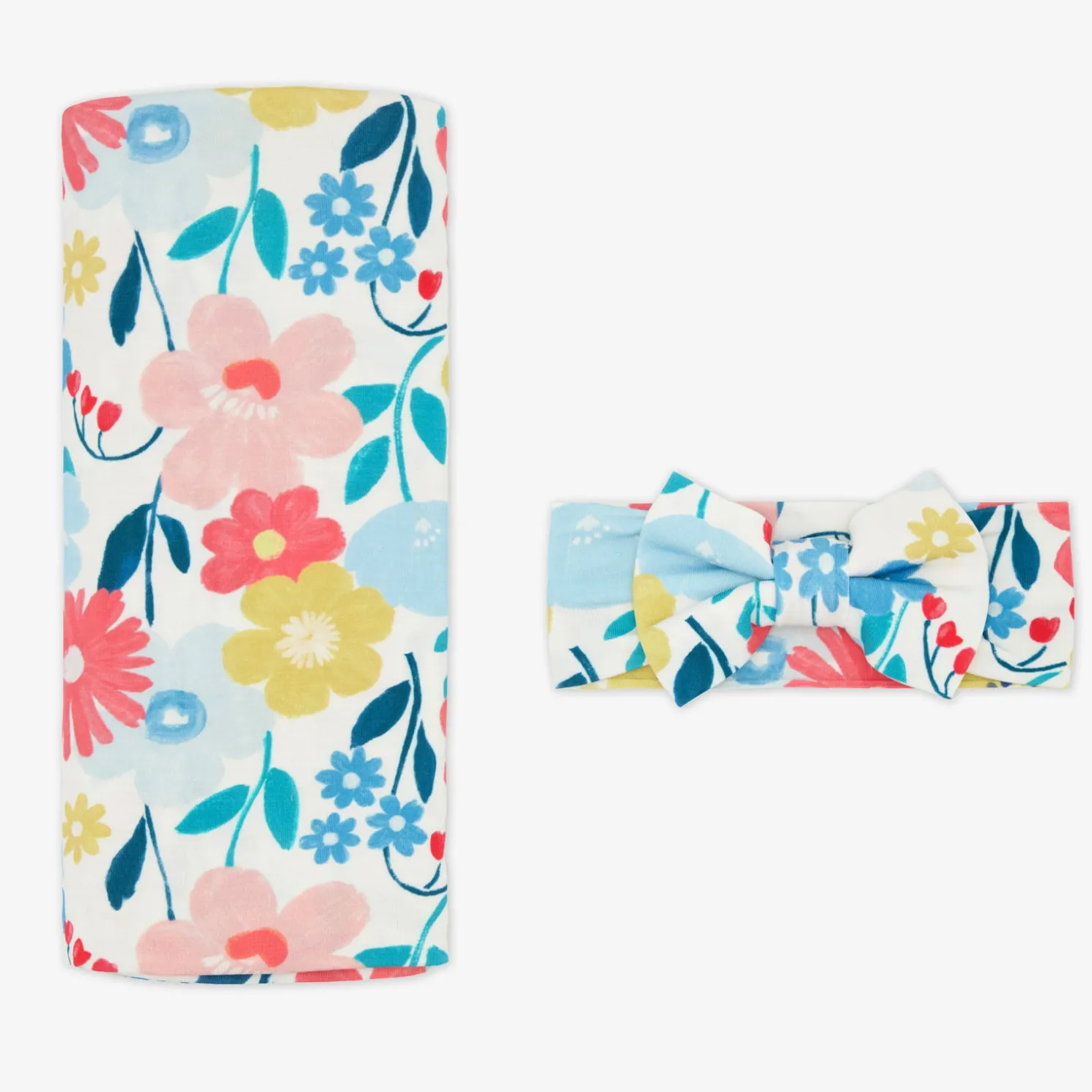 Midsummer Meadow Swaddle & Luxe Bow Headband Set