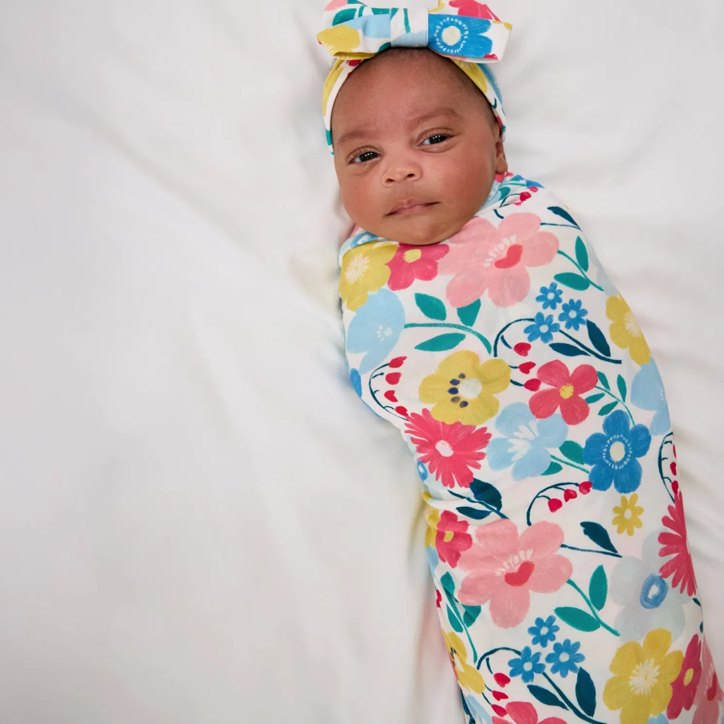 Midsummer Meadow Swaddle & Luxe Bow Headband Set